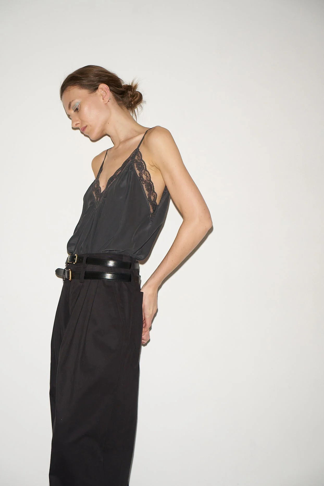 Jamie Haller - The Deep V Cami in Dark Grey - Image 11