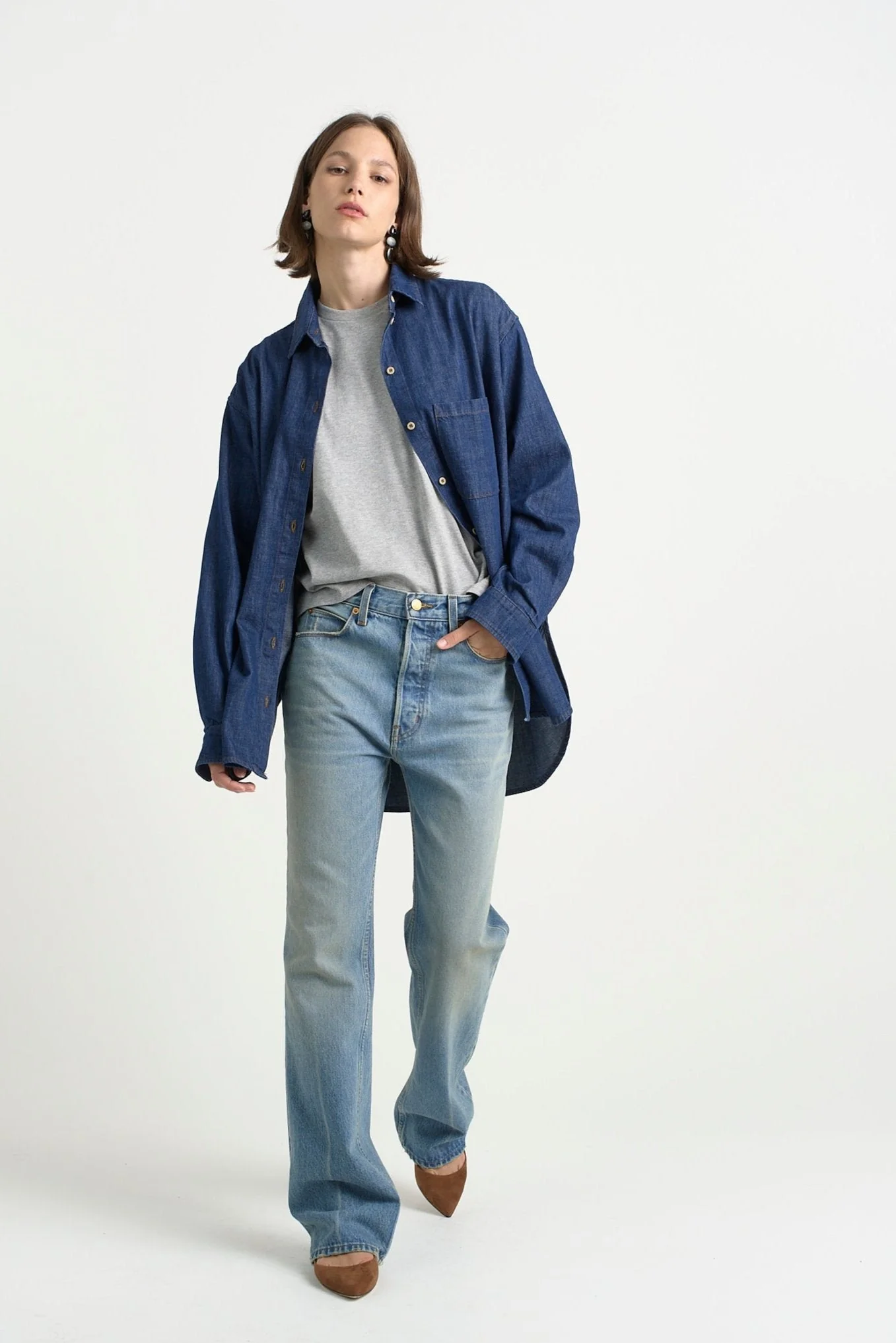 Jamie Haller - The Essential Shirt in Raw Rinse - Image 21