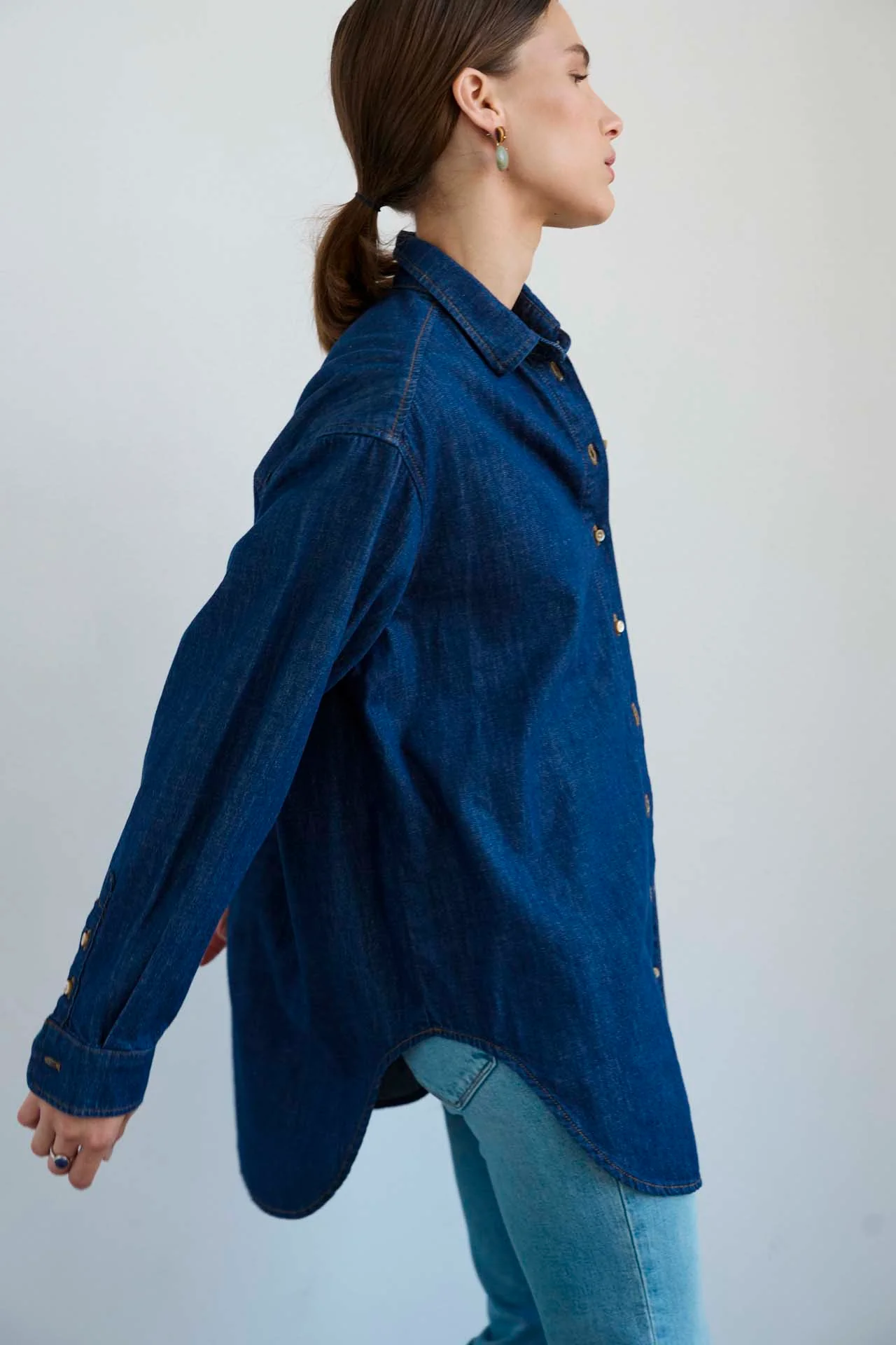 Jamie Haller - The Essential Shirt in Raw Rinse - Image 6
