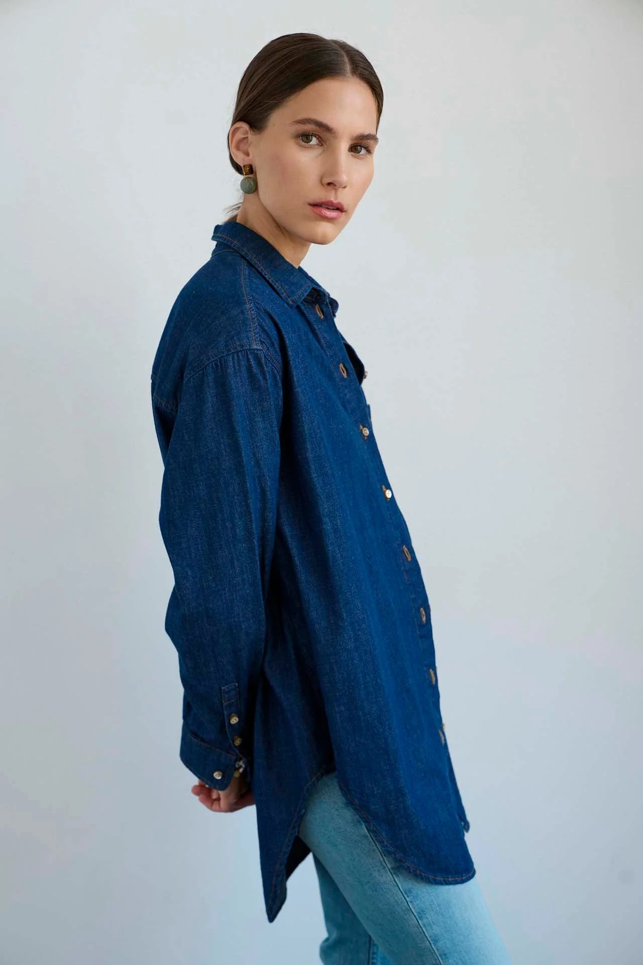 Jamie Haller - The Essential Shirt in Raw Rinse - Image 7