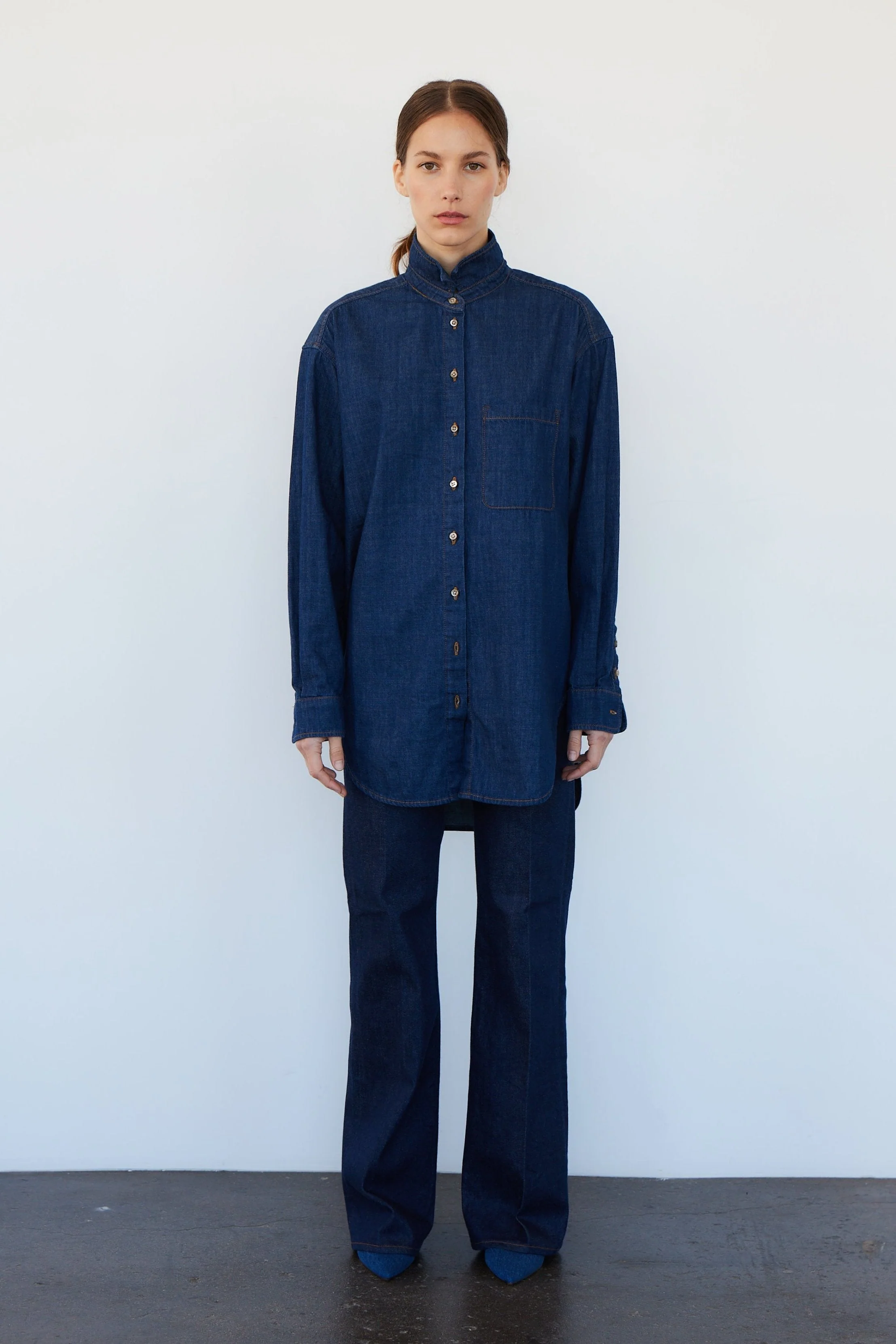 Jamie Haller - The Essential Shirt in Raw Rinse - Image 9