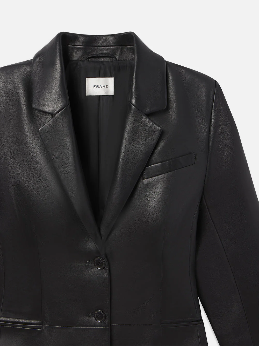 FRAME - The Femme Leather Blazer - Image 3