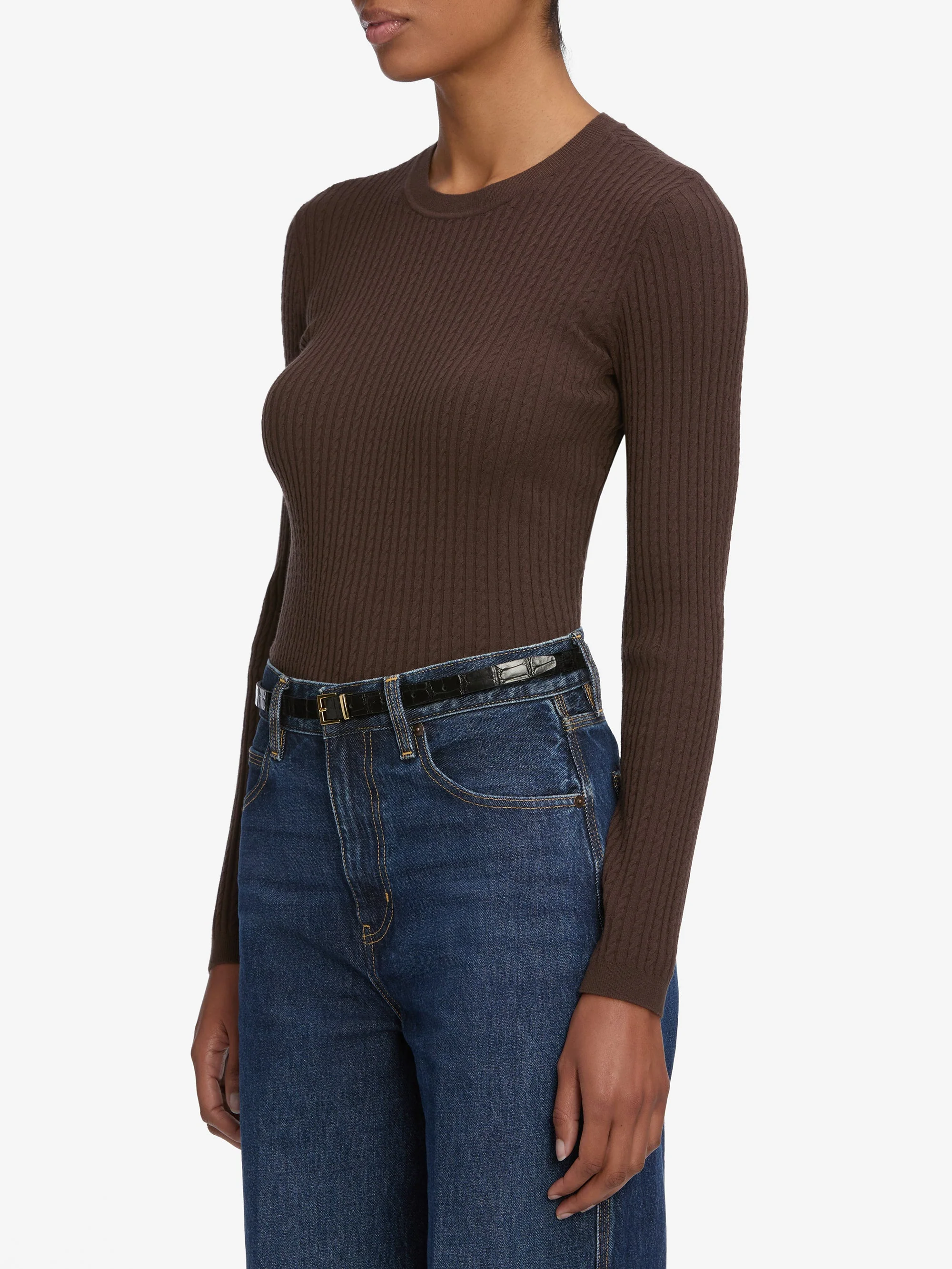 FRAME - The Fine Cable Sweater - Image 4