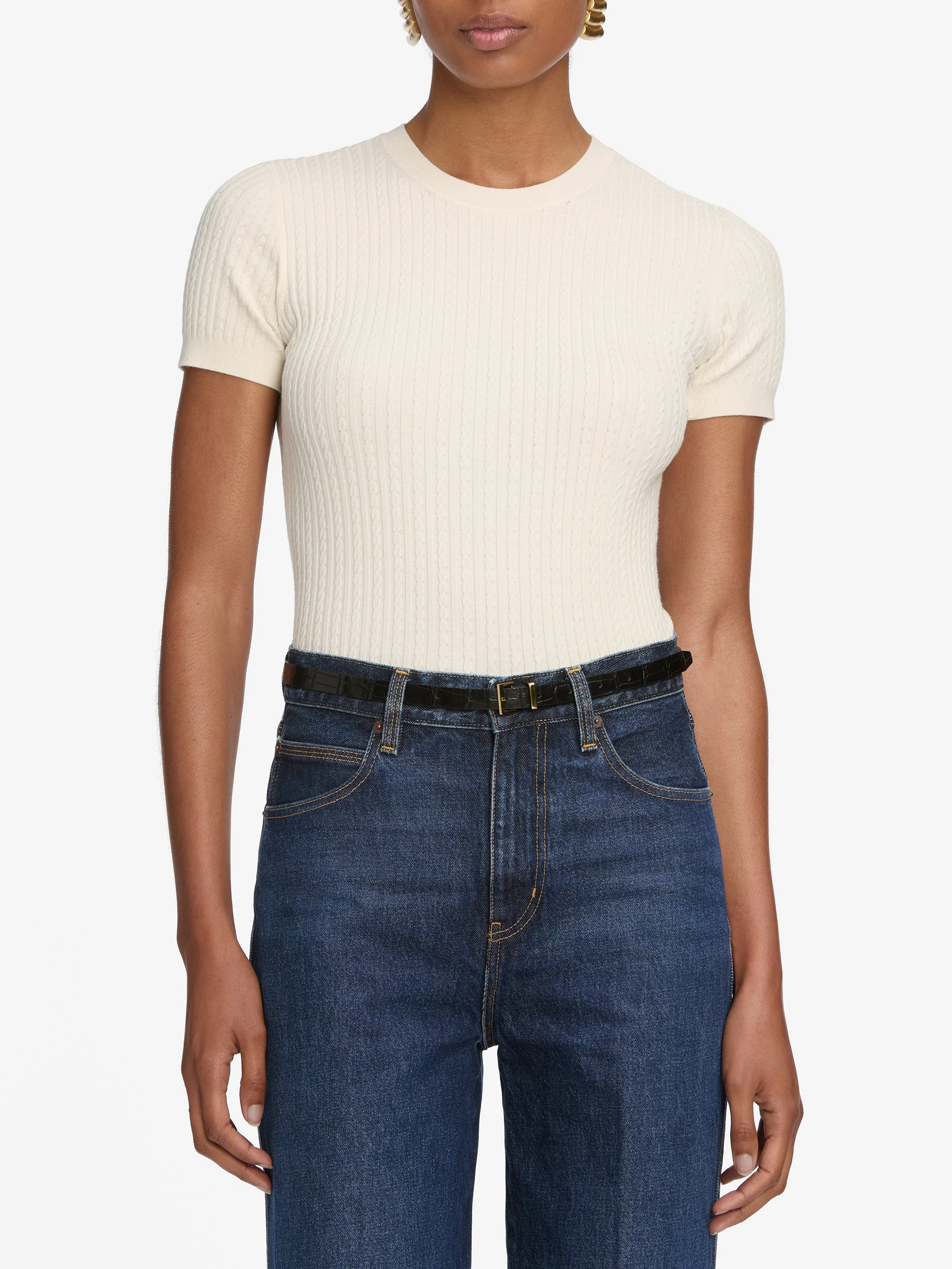 FRAME - The Fine Cable Tee - Image 3