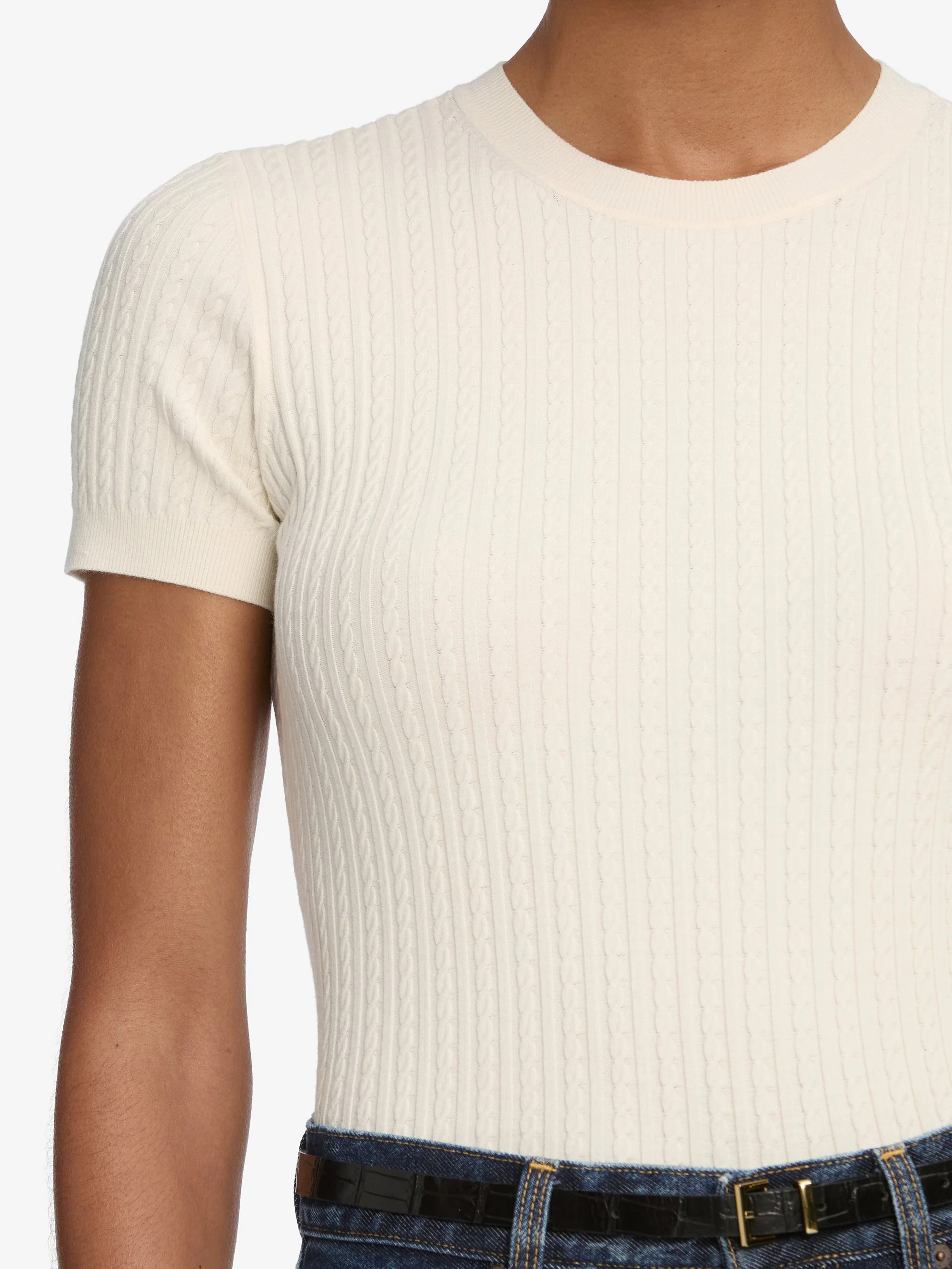 FRAME - The Fine Cable Tee - Image 4