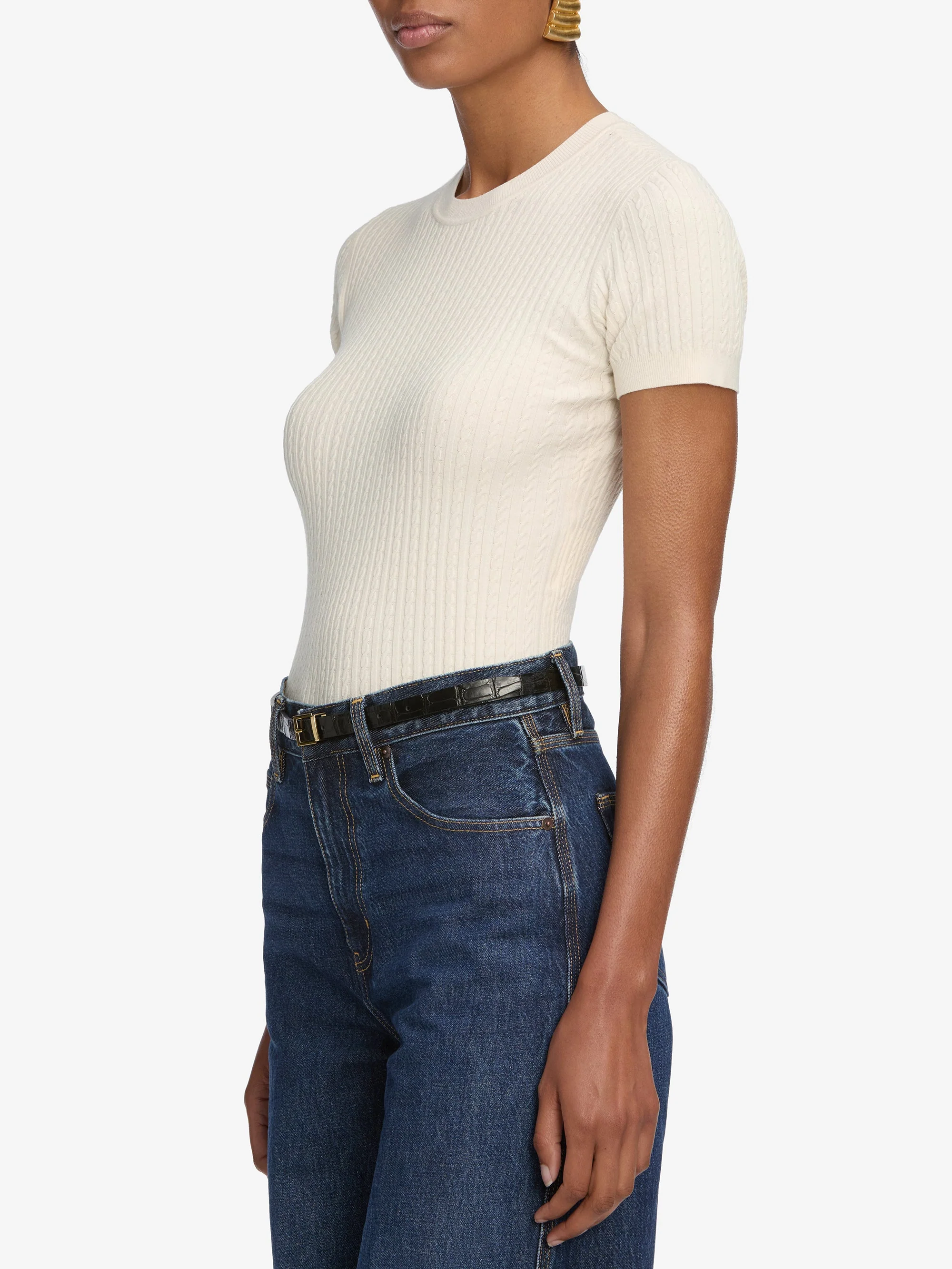 FRAME - The Fine Cable Tee - Image 5
