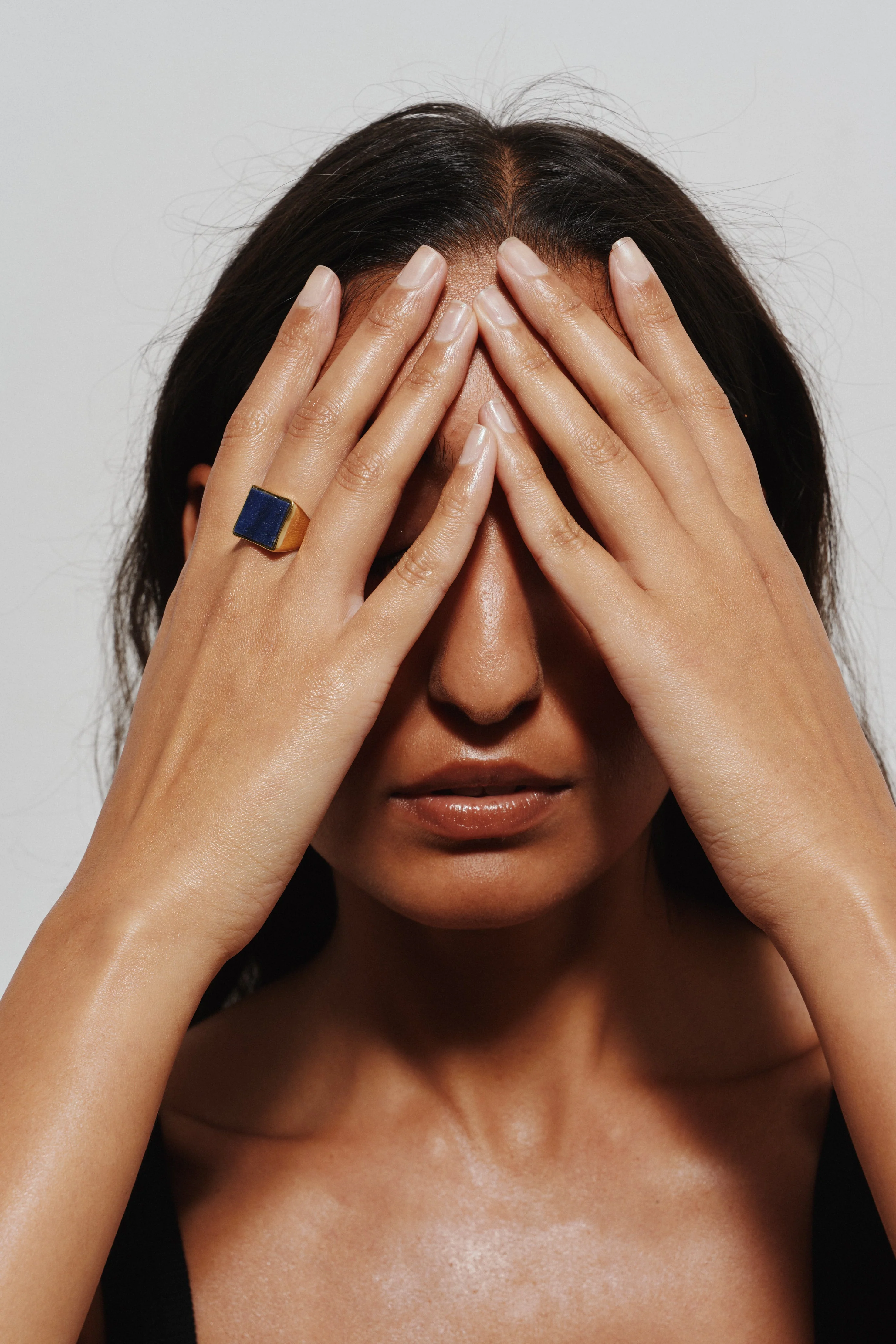 Jamie Haller - The Nina Flat Signet Ring in Blue Aventurine - Image 2