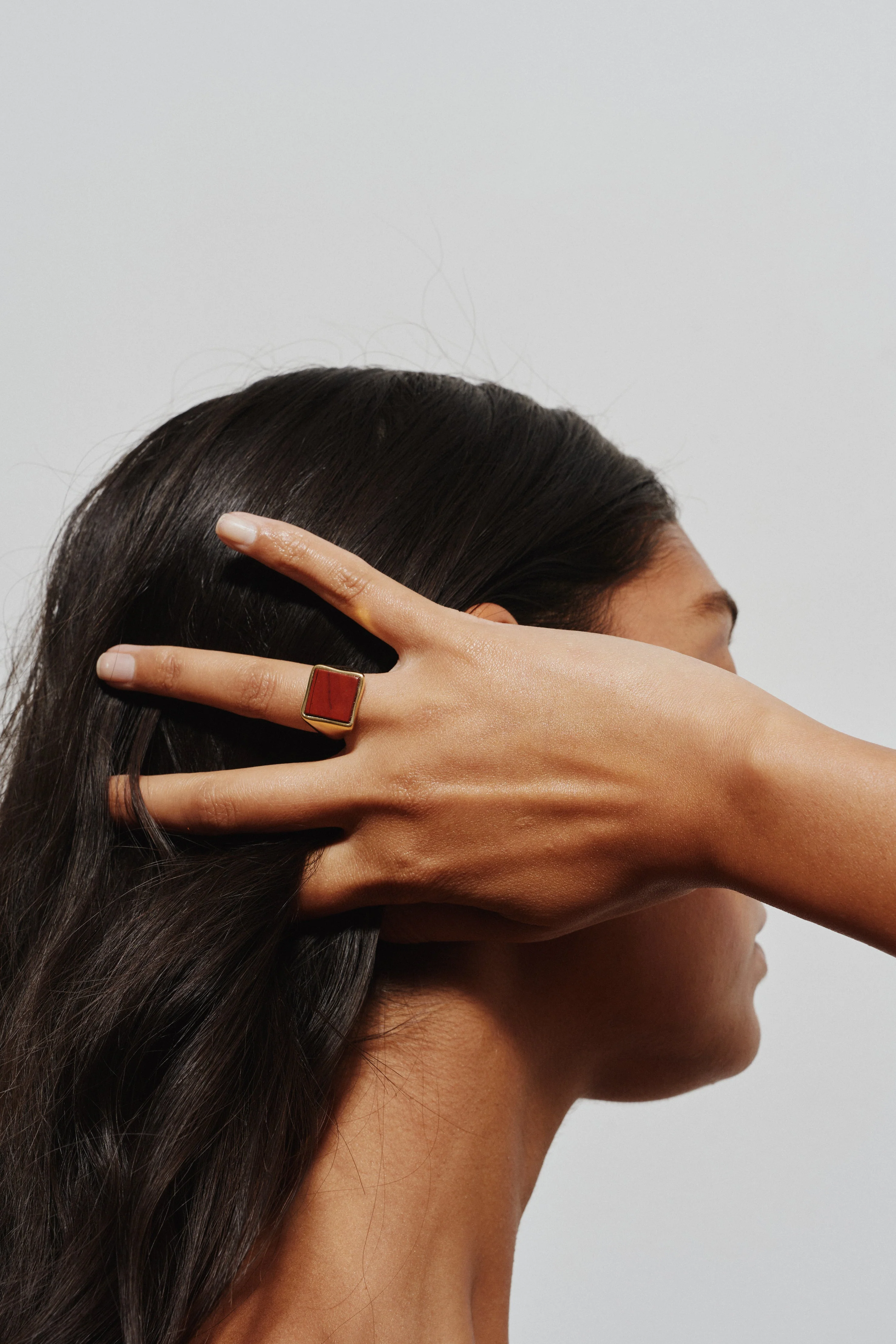 Jamie Haller - The Nina Flat Signet Ring in Red Jasper - Image 12