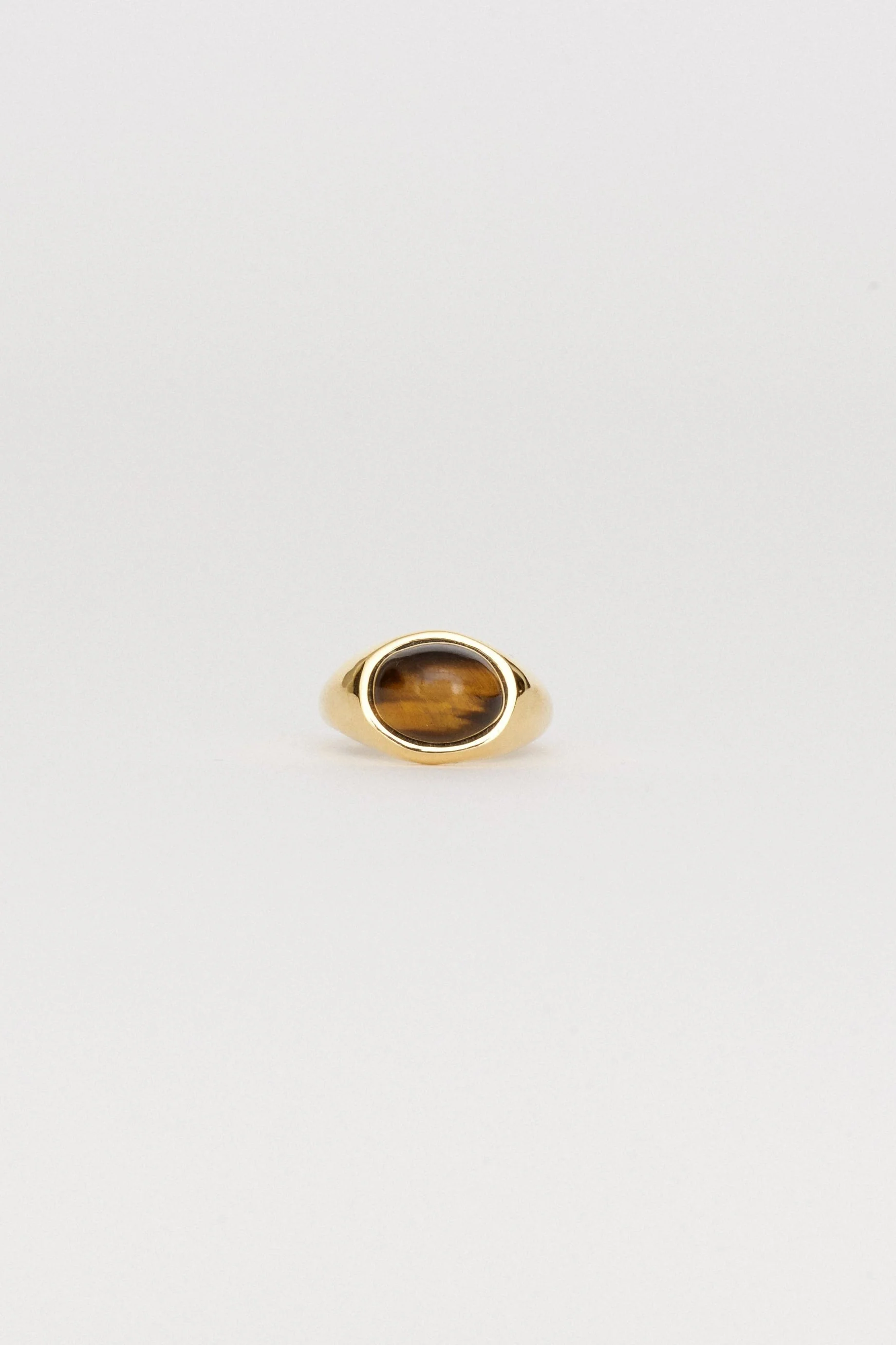 Jamie Haller - The Francis Oval Signet Ring in Tigers Eye