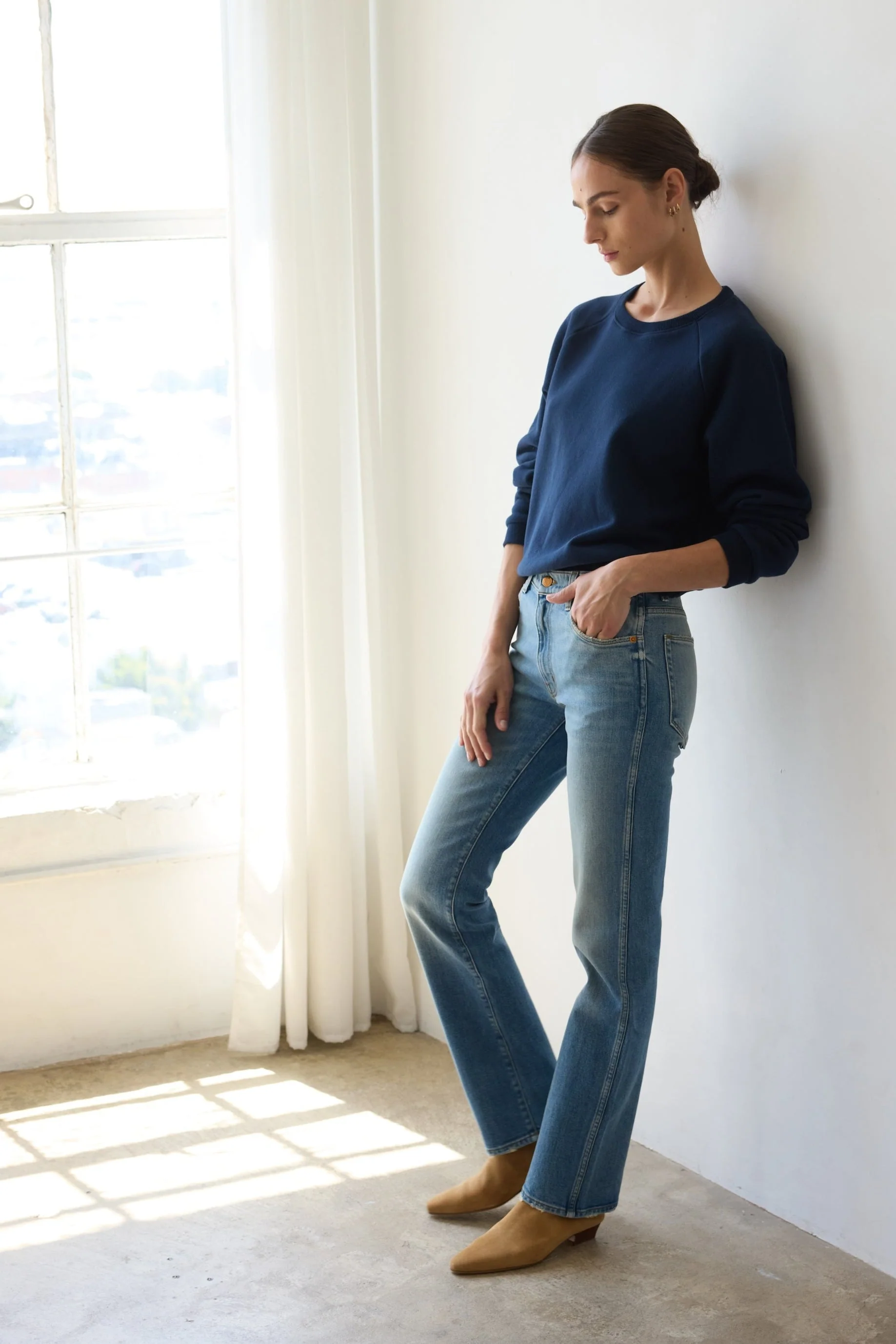 Jamie Haller - The Freddie Jean in Worn Indigo - Image 9