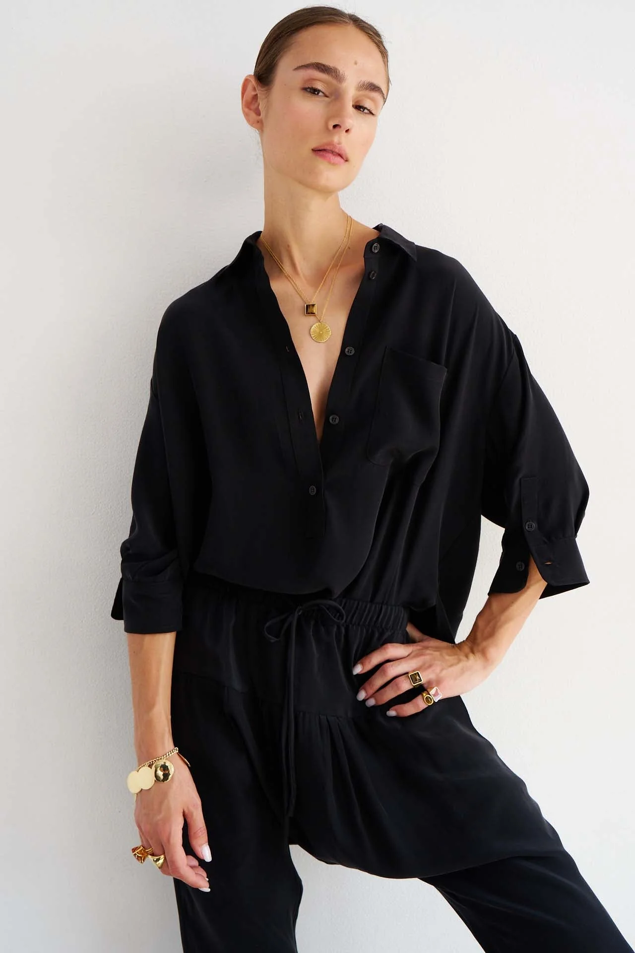 Jamie Haller - The Harem Pant Silk in Black - Image 2