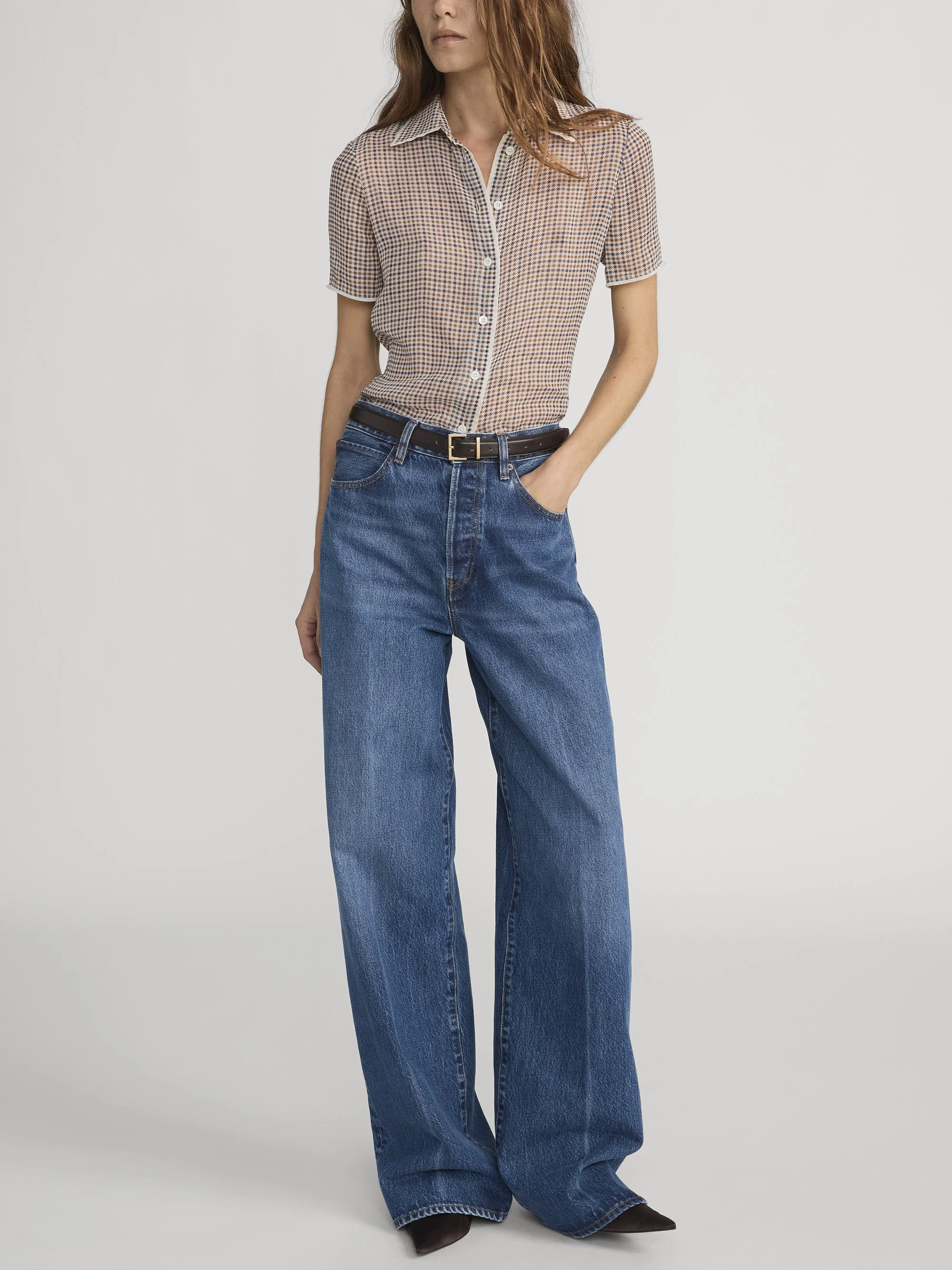 FRAME - The Silk Check Shirt - Image 2