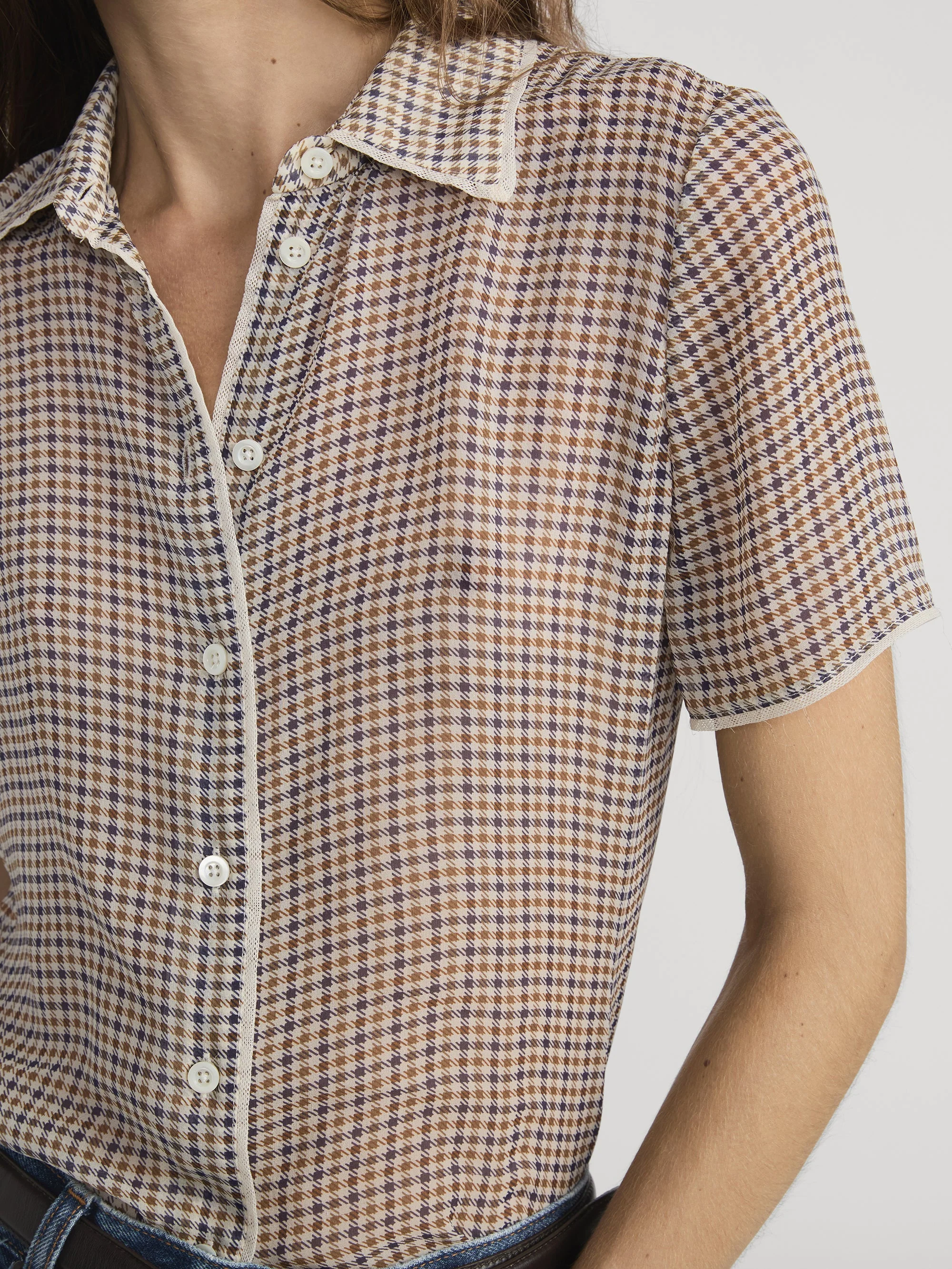 FRAME - The Silk Check Shirt - Image 4