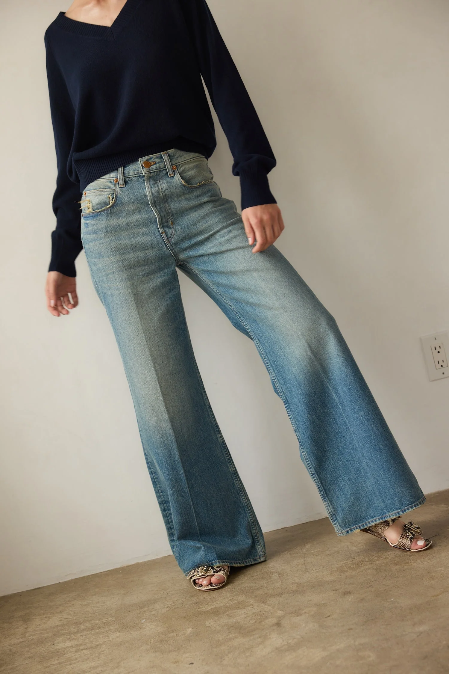 Jamie Haller - The Lax Wide in Worn Indigo - Image 13
