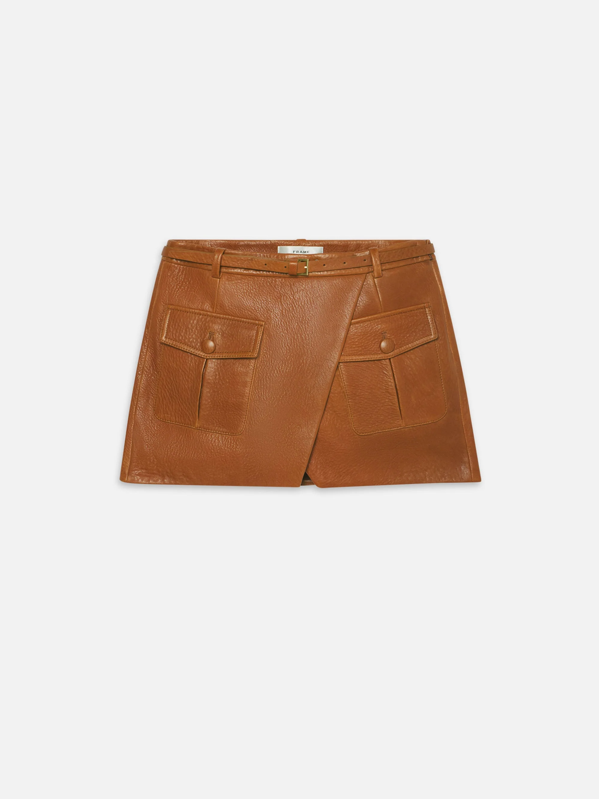 FRAME - The Leather Cargo Skirt