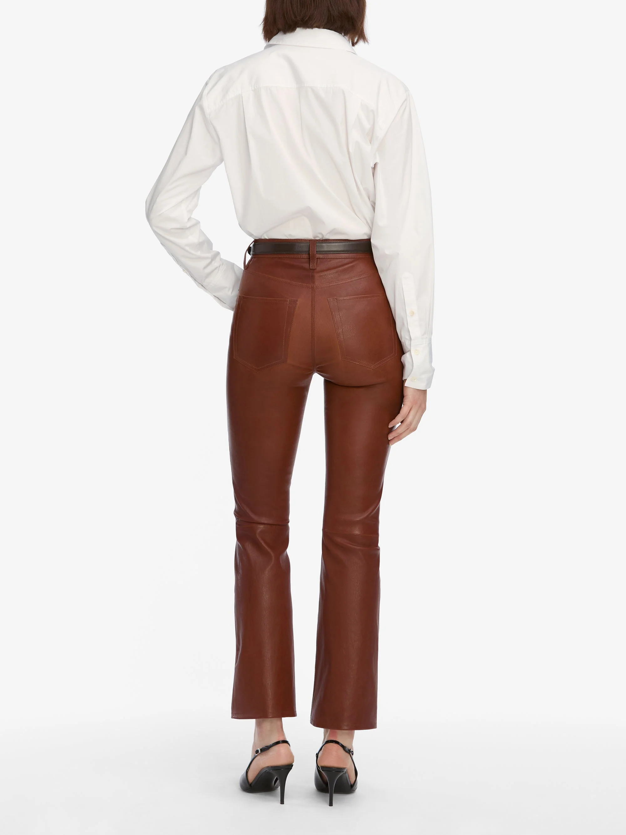 FRAME - The Leather Reboot Crop - Image 6