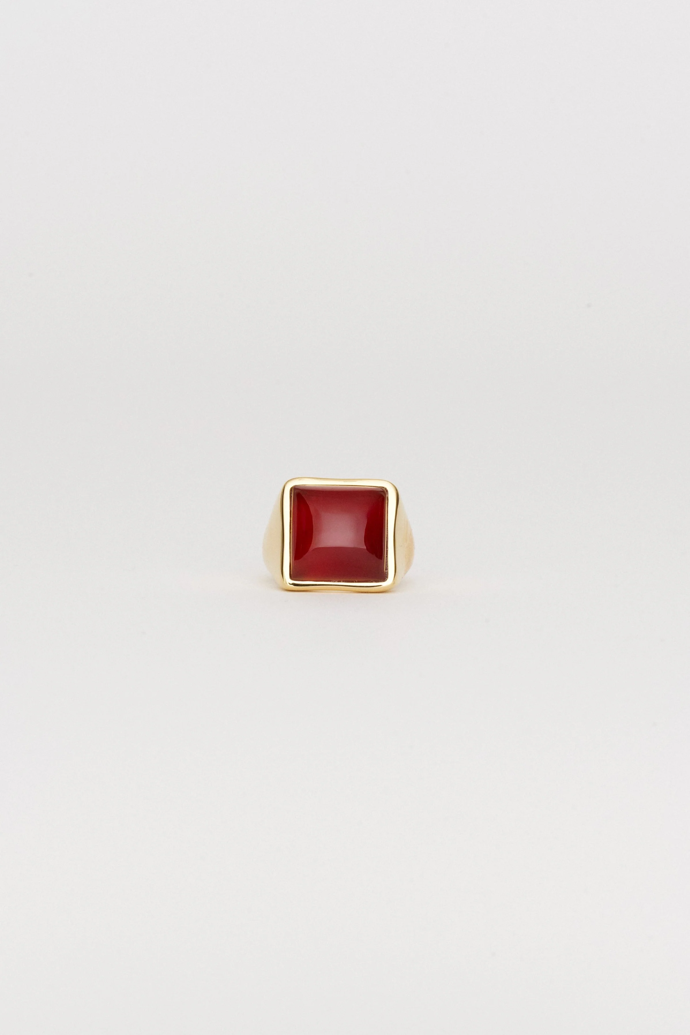Jamie Haller - The Luques Square Signet Ring in Red Agate