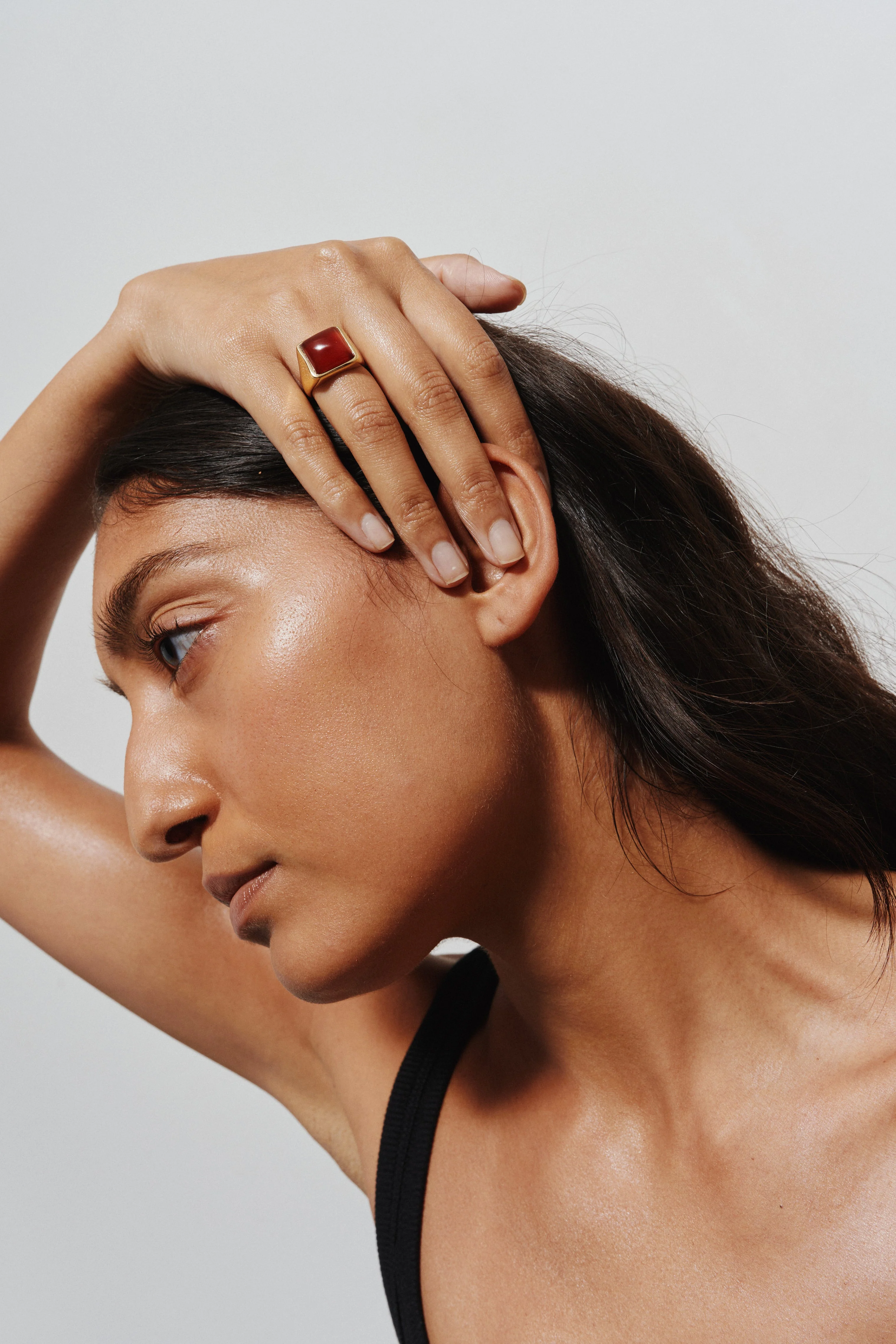 Jamie Haller - The Luques Square Signet Ring in Red Agate - Image 6
