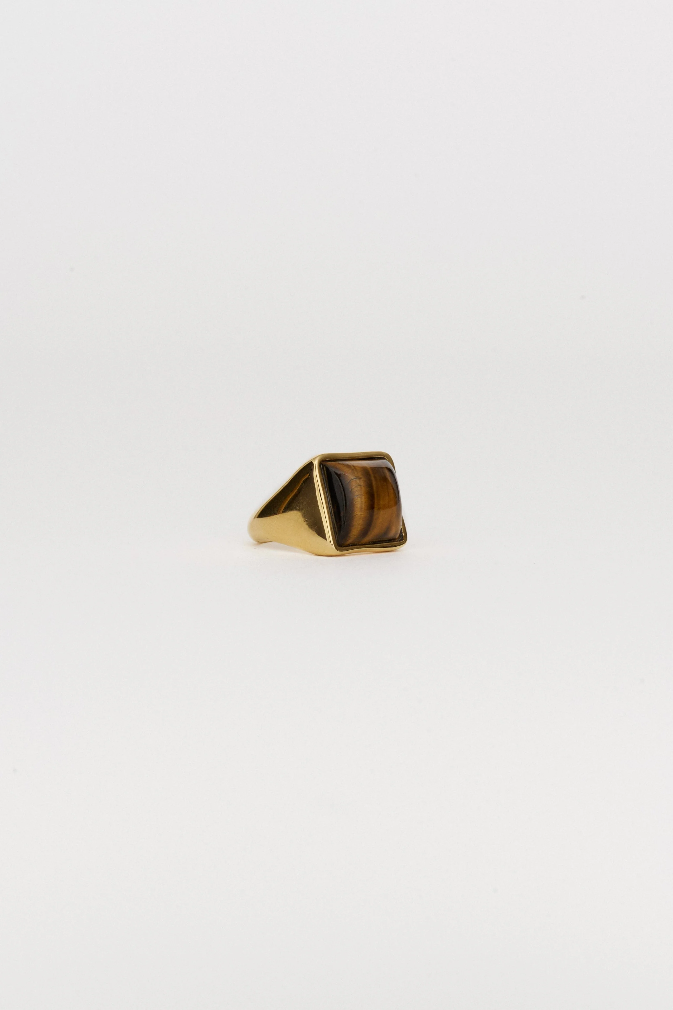 Jamie Haller - The Luques Square Signet Ring in Tigers Eye - Image 3