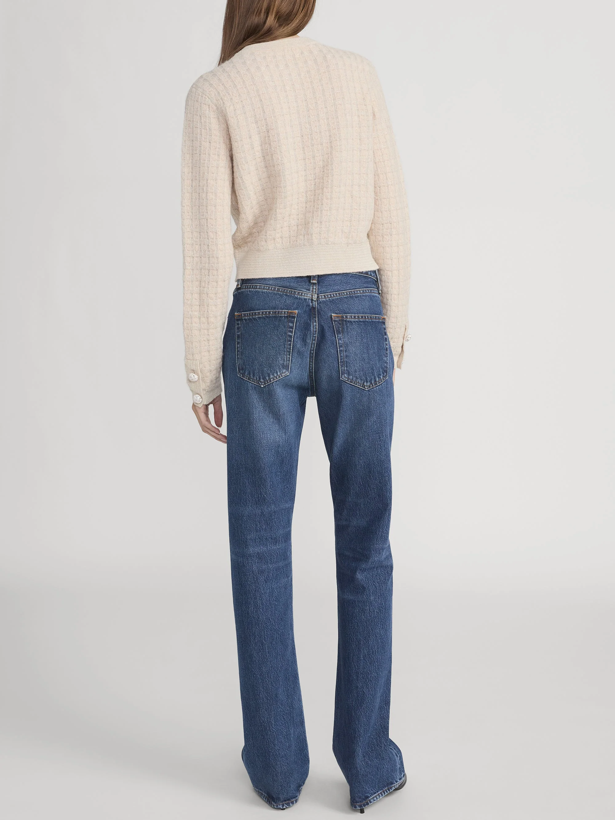 FRAME - The Lurex Check Cardi - Image 6