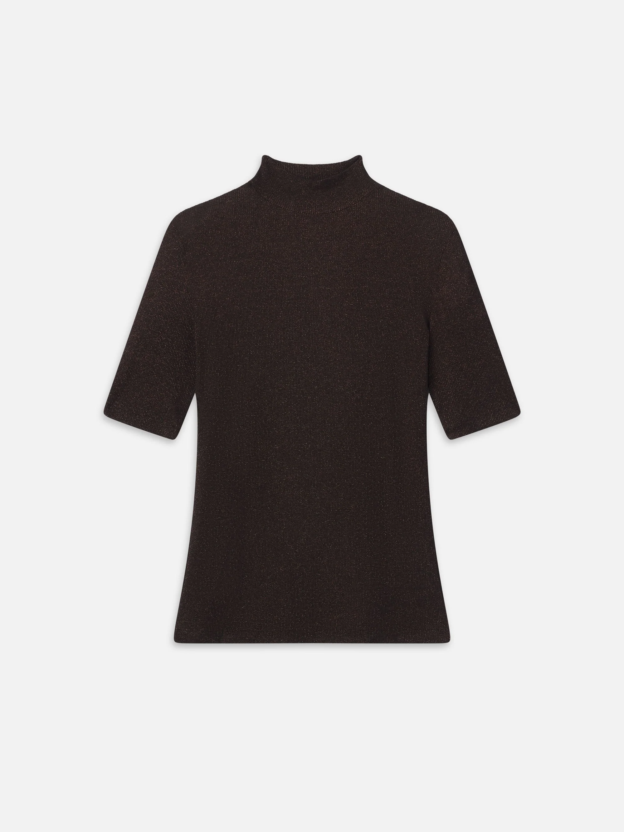 FRAME - The Lurex Mock Neck Tee