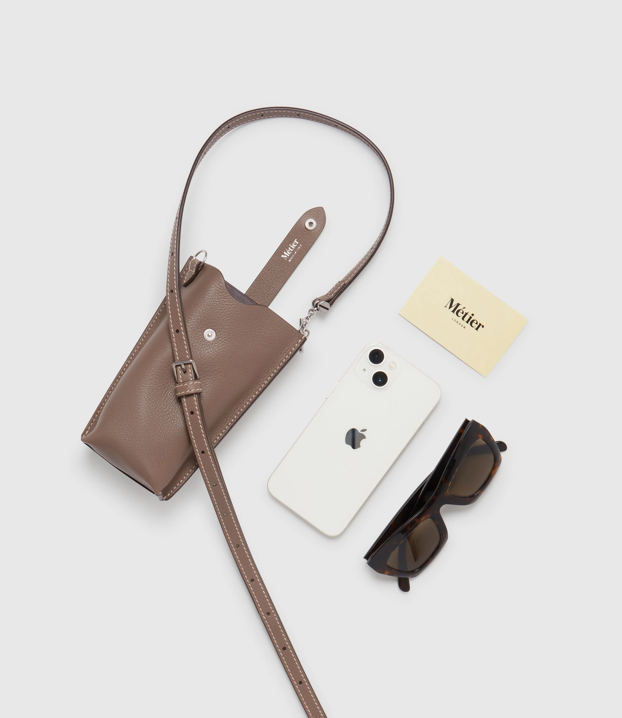 Metier - Minimalist Double Smooth Calfskin Taupe - Image 3