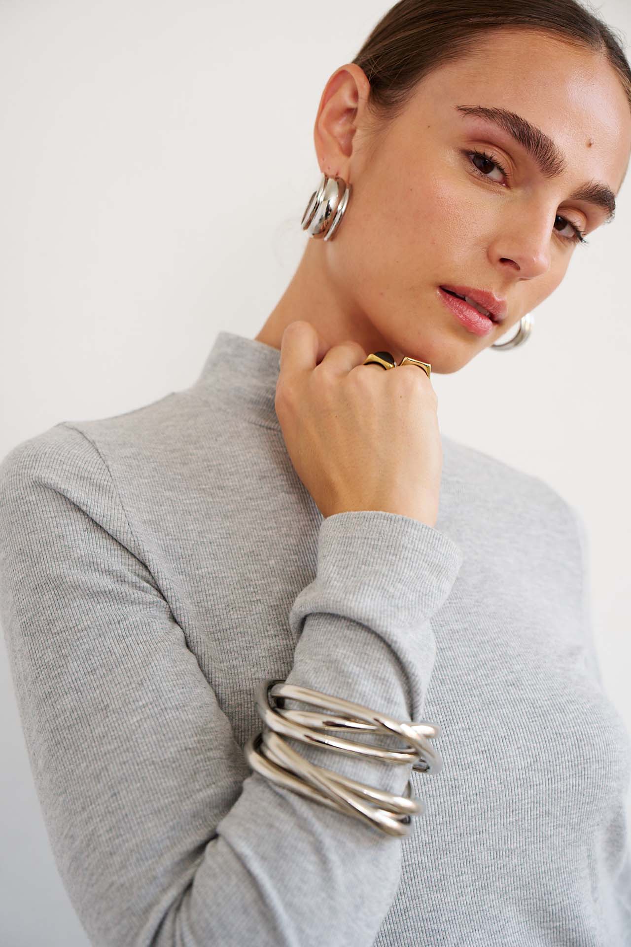 Jamie Haller - The Mock Neck in Heather Grey - Image 6