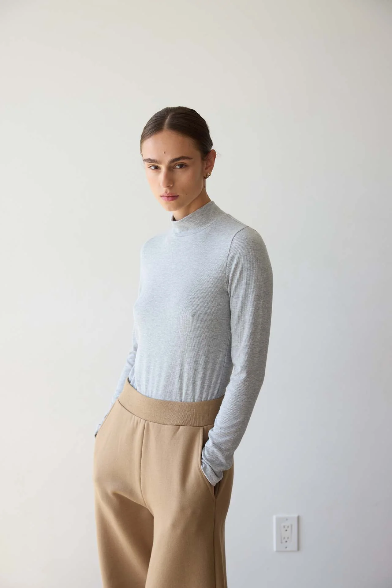 Jamie Haller - The Mock Neck in Heather Grey - Image 7
