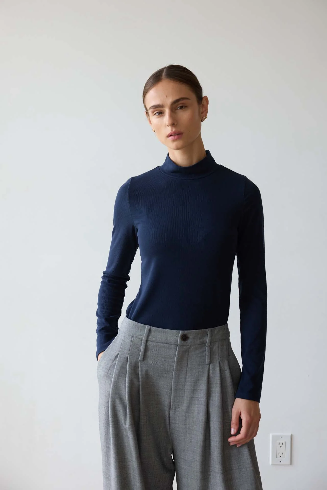 Jamie Haller - The Mock Neck in Navy - Image 10