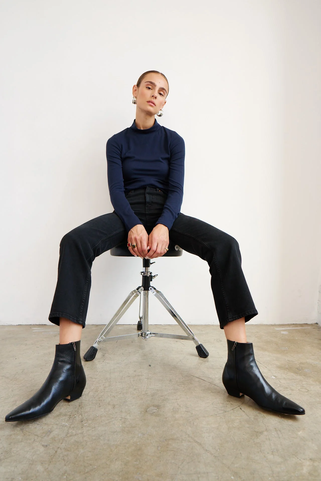 Jamie Haller - The Mock Neck in Navy - Image 11