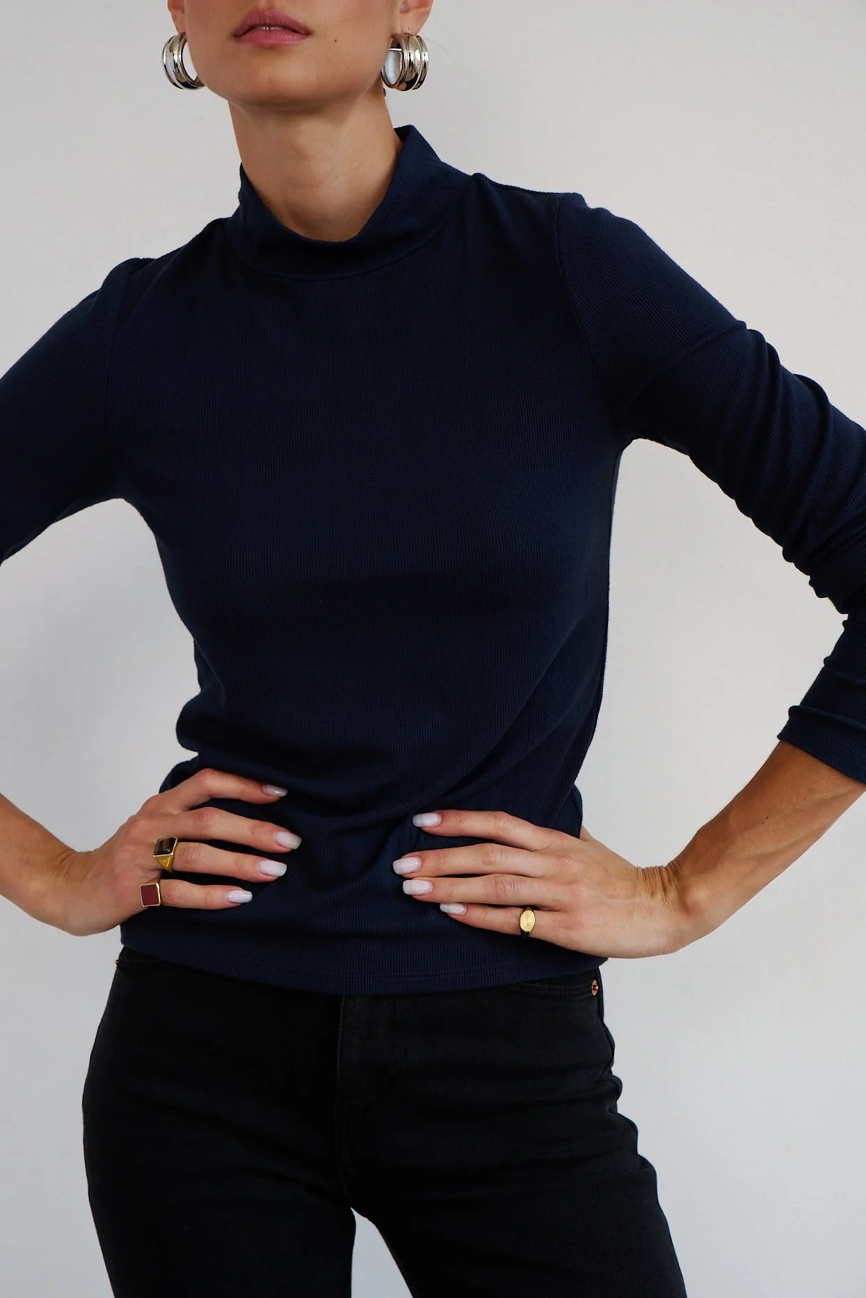 Jamie Haller - The Mock Neck in Navy - Image 13