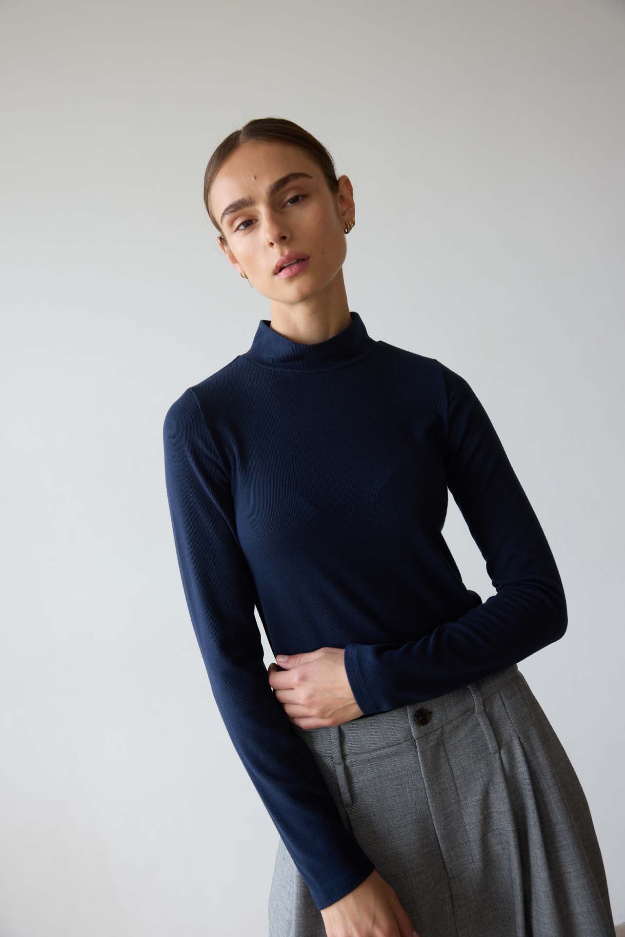 Jamie Haller - The Mock Neck in Navy - Image 16