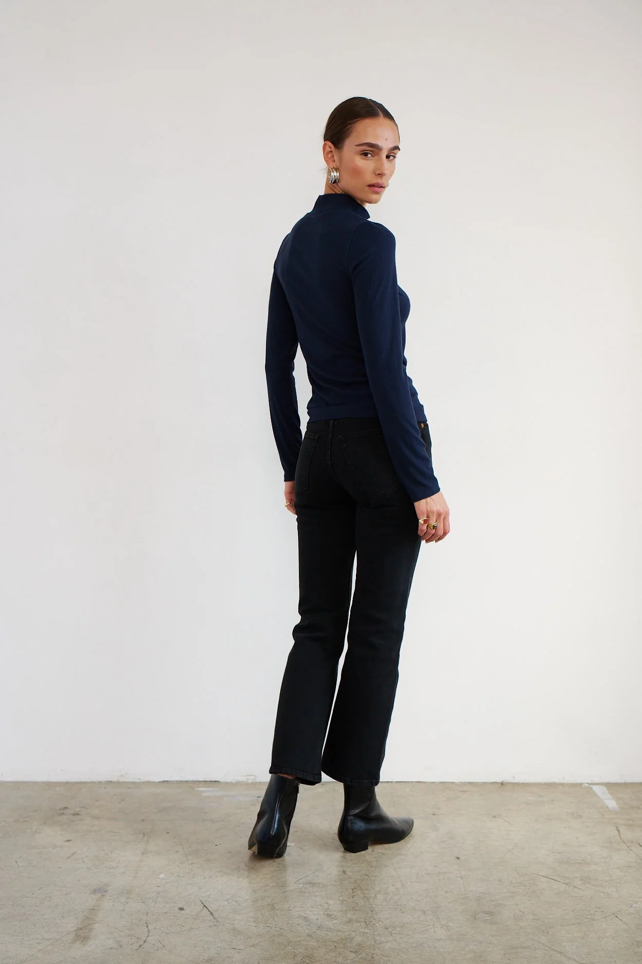 Jamie Haller - The Mock Neck in Navy - Image 19