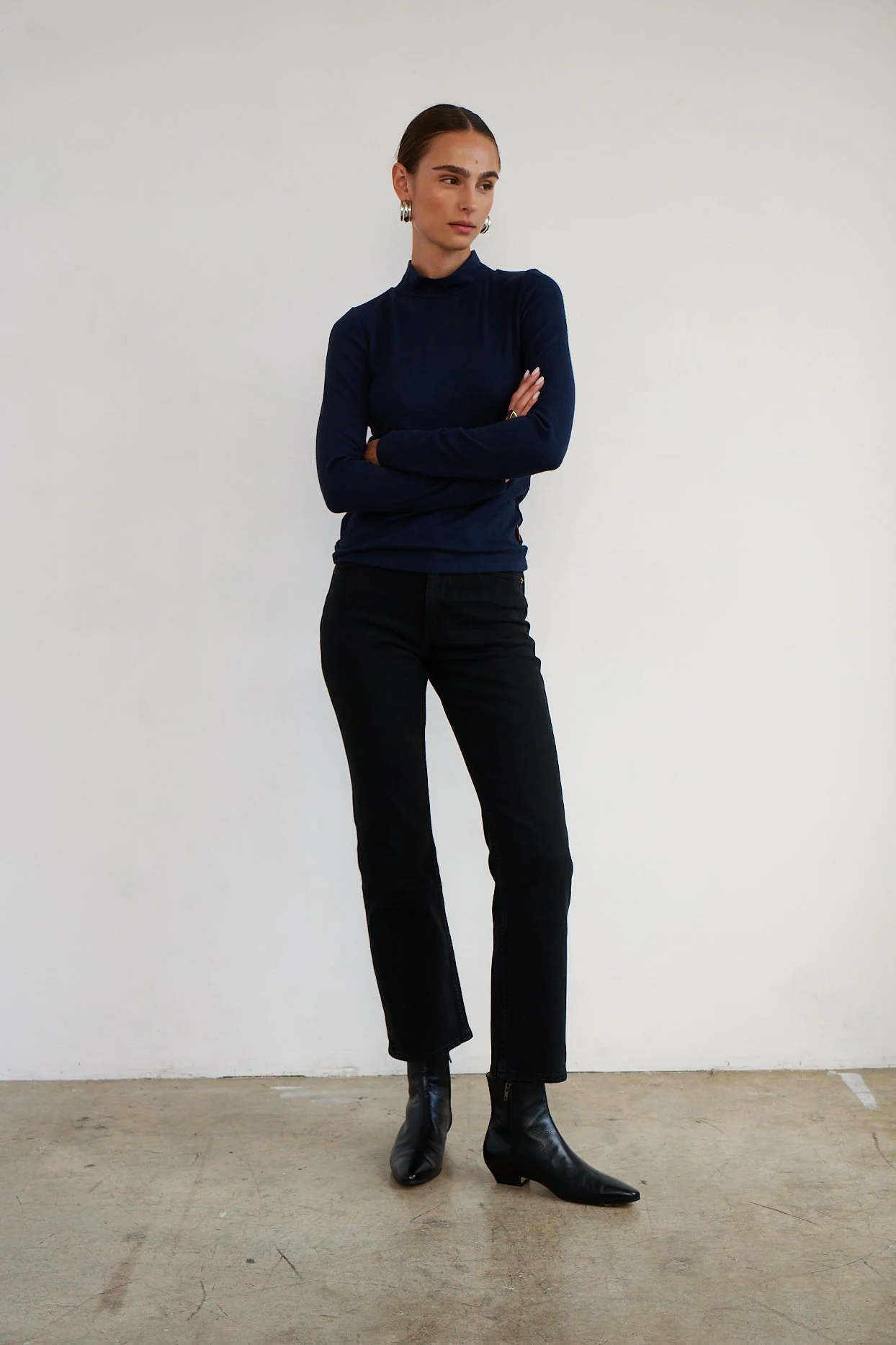 Jamie Haller - The Mock Neck in Navy - Image 4