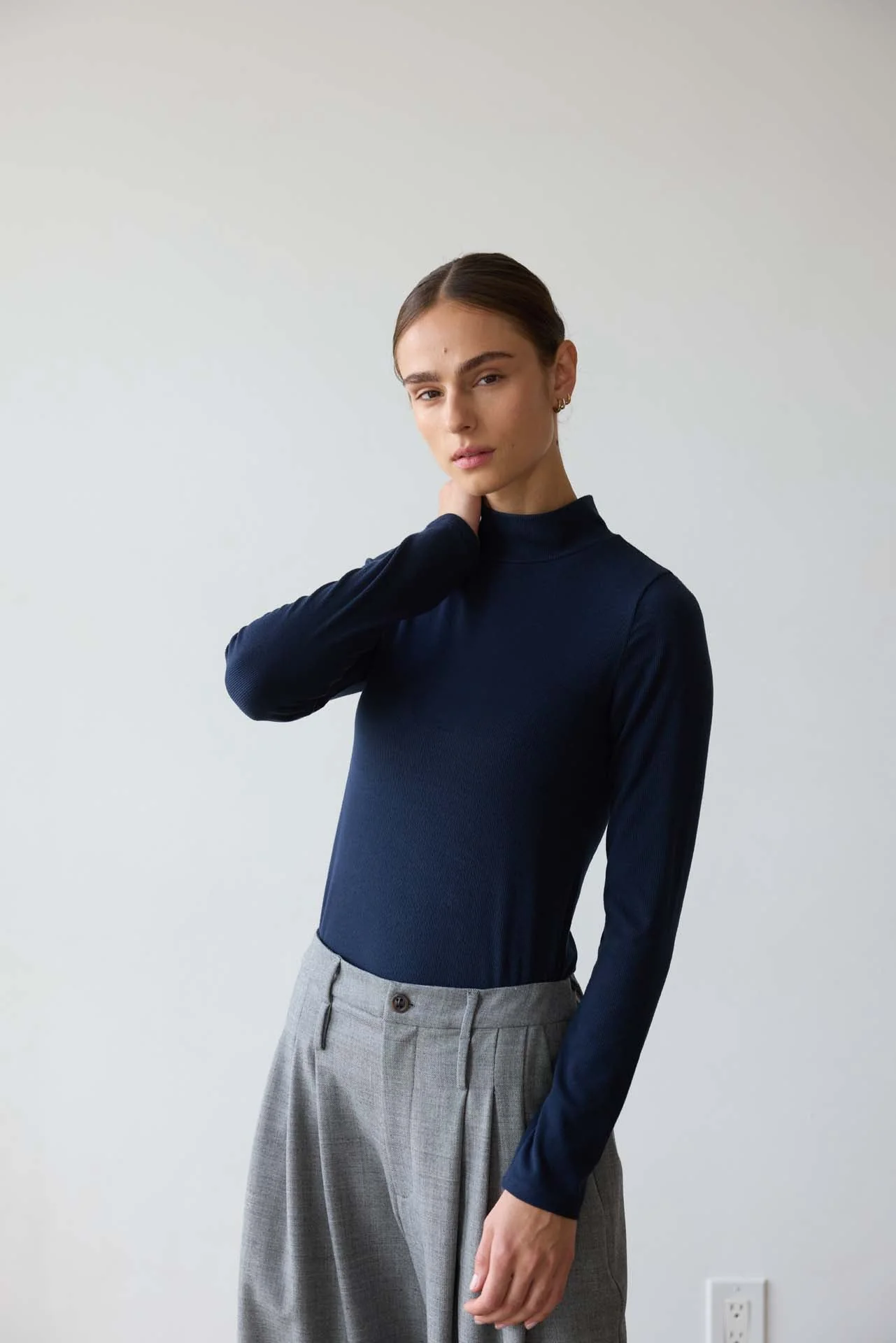 Jamie Haller - The Mock Neck in Navy - Image 7