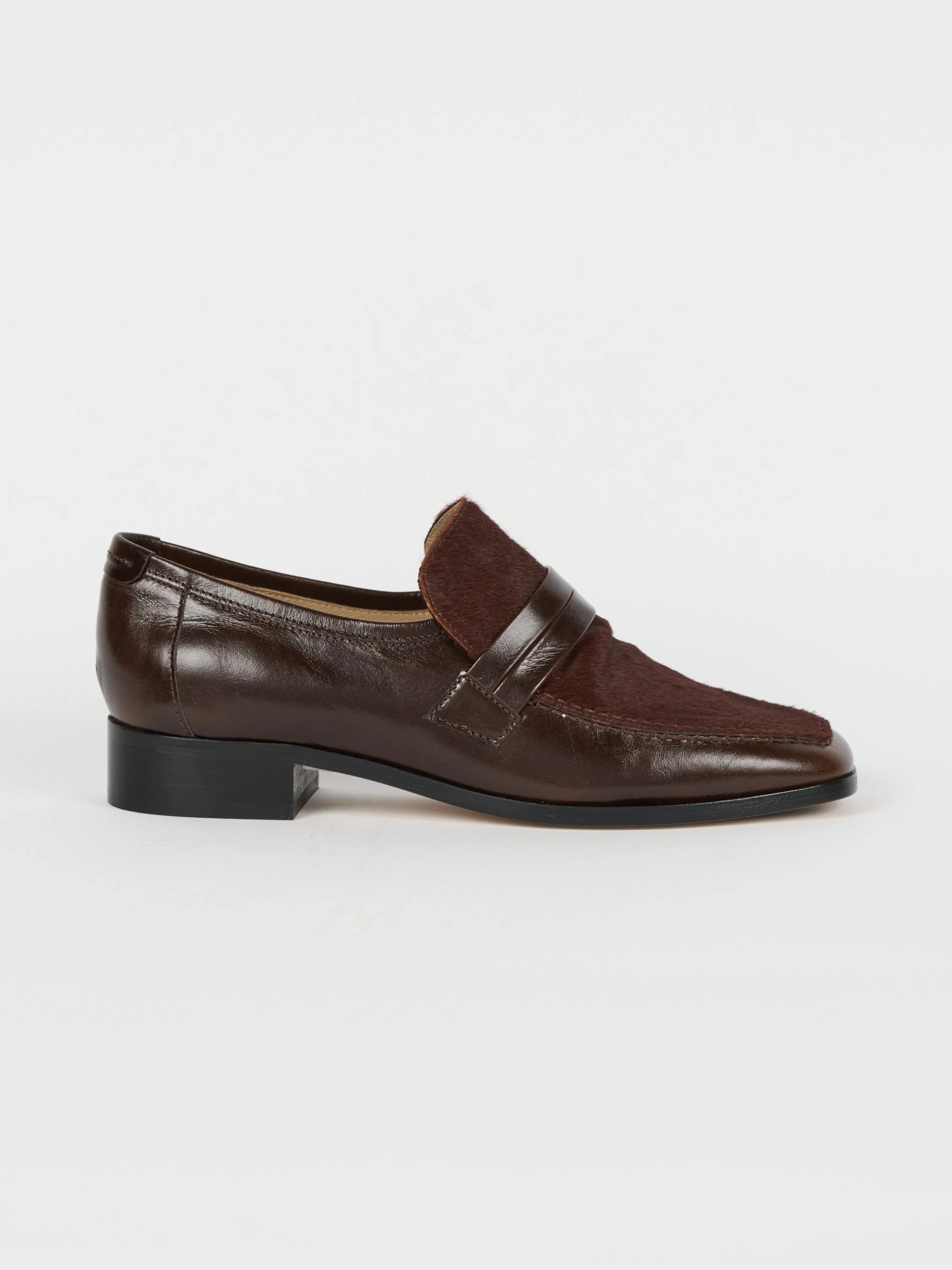 Jamie Haller - The Mod Loafer in Ponyhair Burgundy
