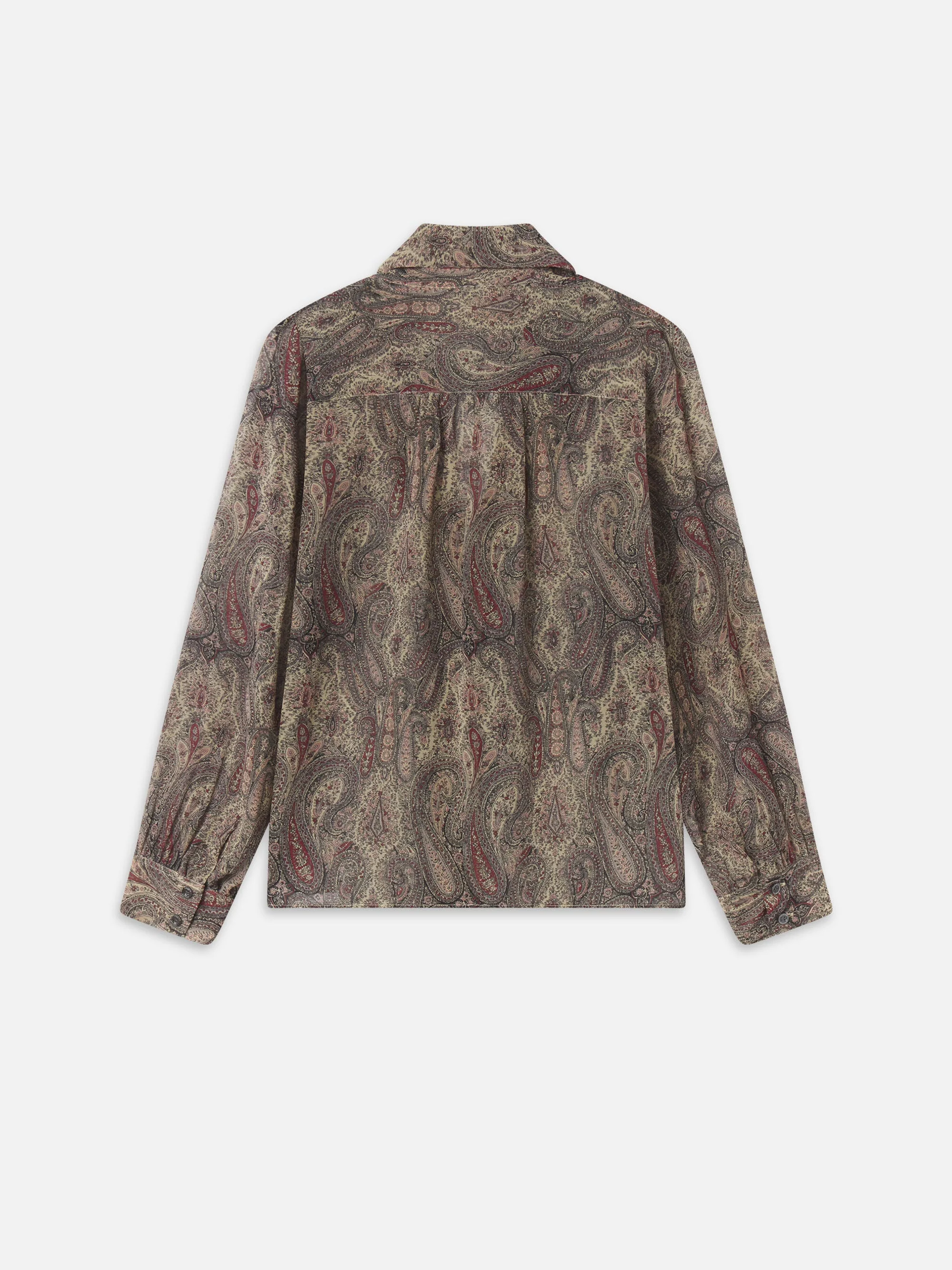 FRAME - The Paisley Silk Tie Blouse - Image 3