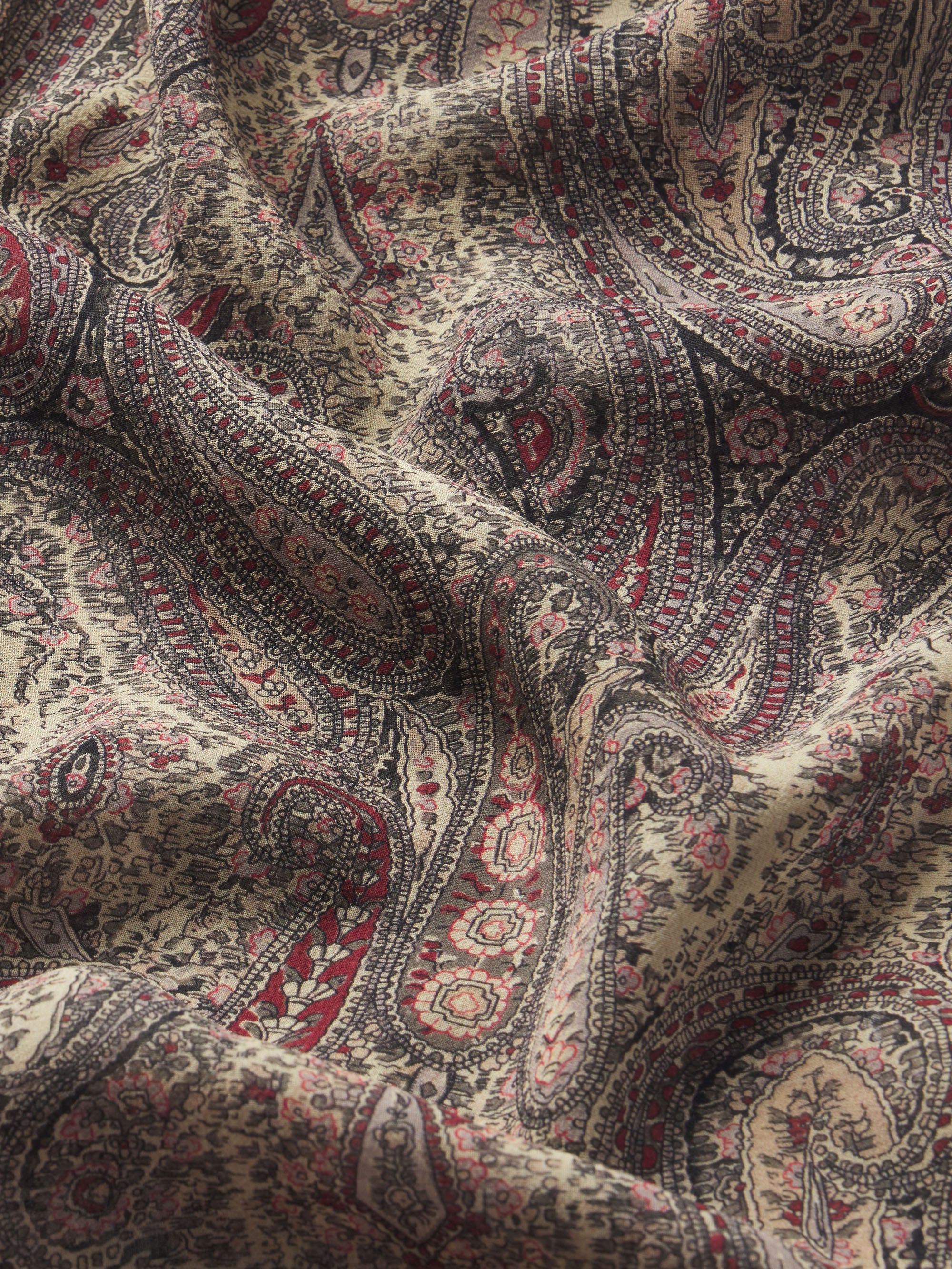 FRAME - The Paisley Silk Tie Blouse - Image 4