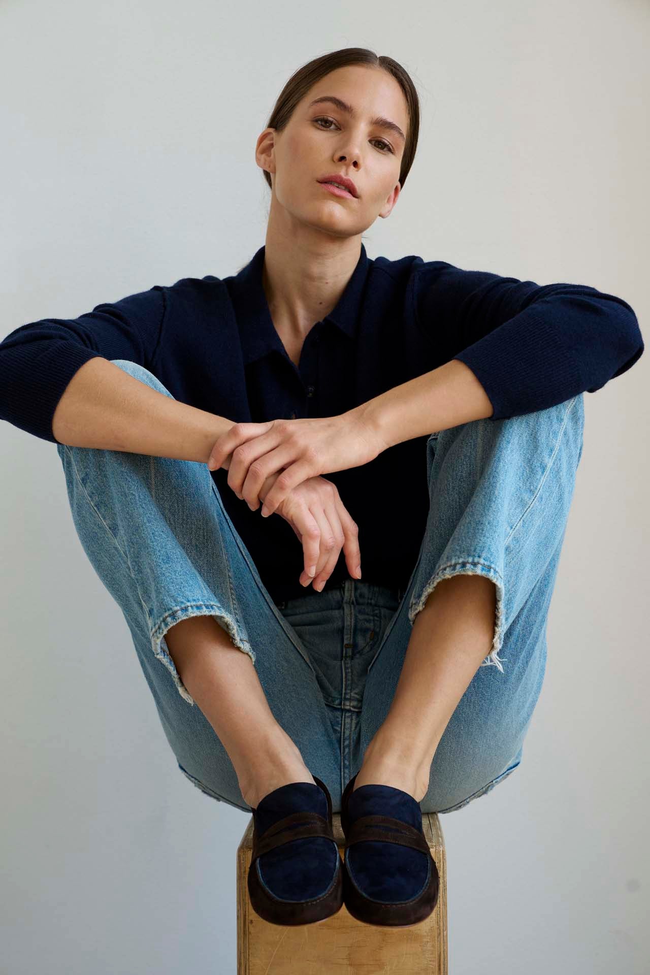 Jamie Haller - The Penny Loafer in Deep Espresso / Navy - Image 10