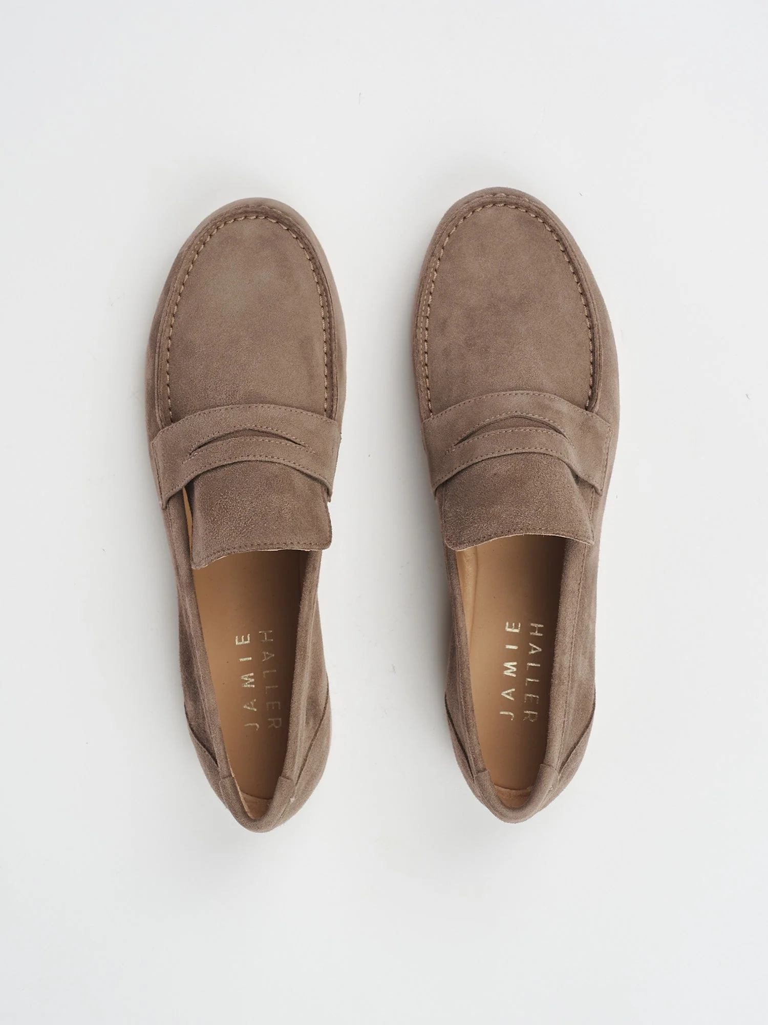 Jamie Haller - The Penny Loafer in Taupe Suede