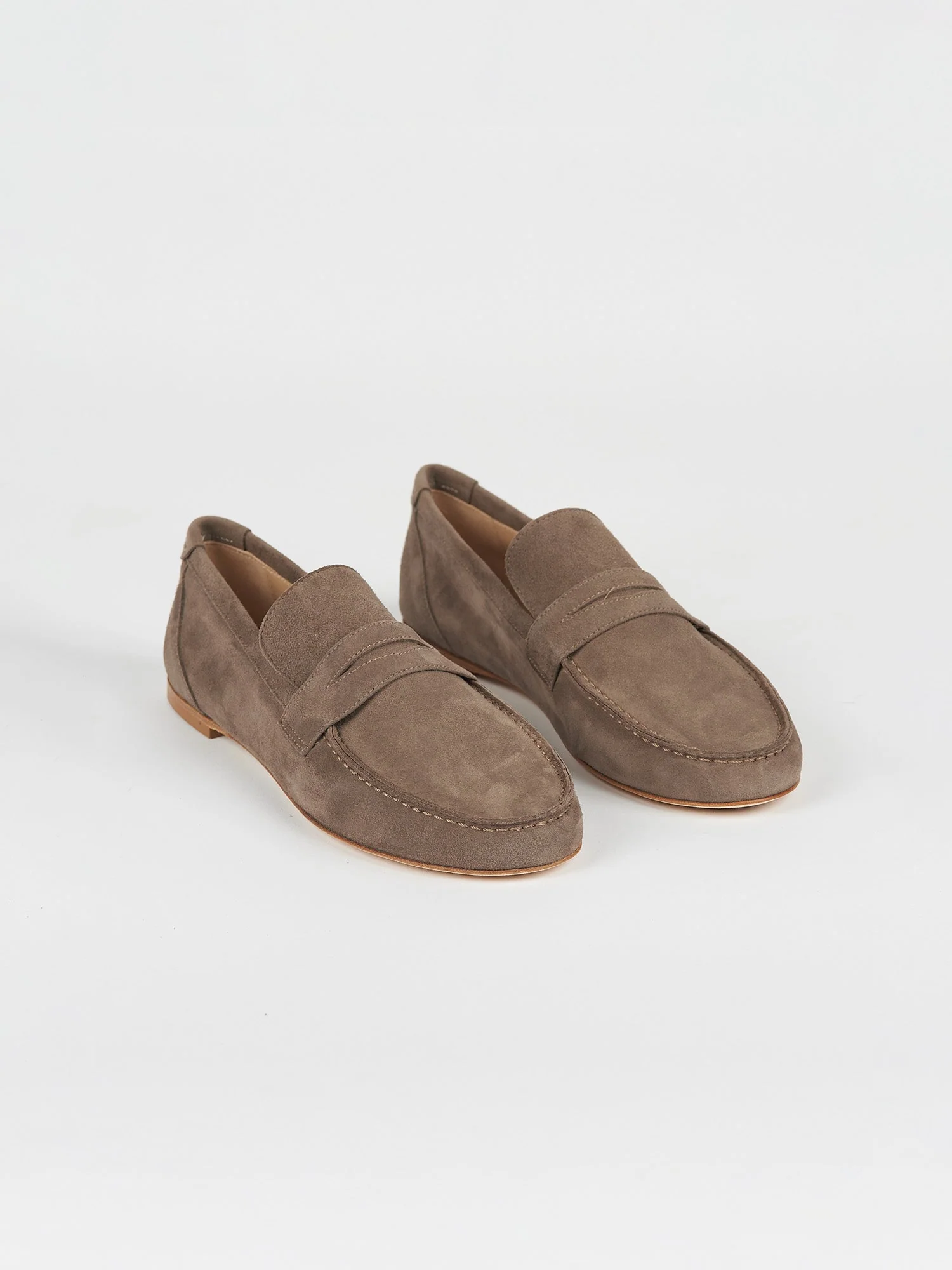 Jamie Haller - The Penny Loafer in Taupe Suede - Image 4