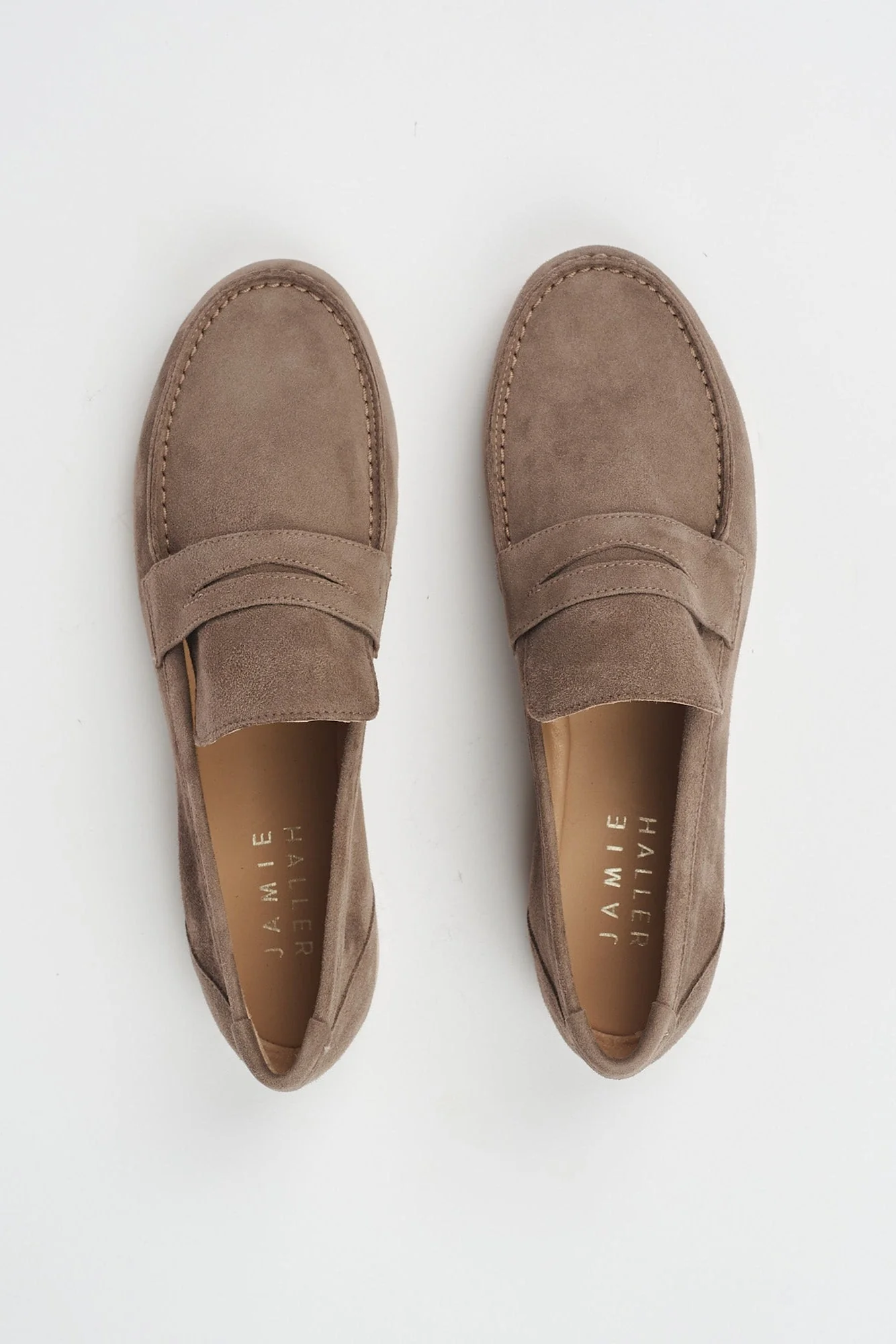Jamie Haller - The Penny Loafer in Taupe Suede - Image 6