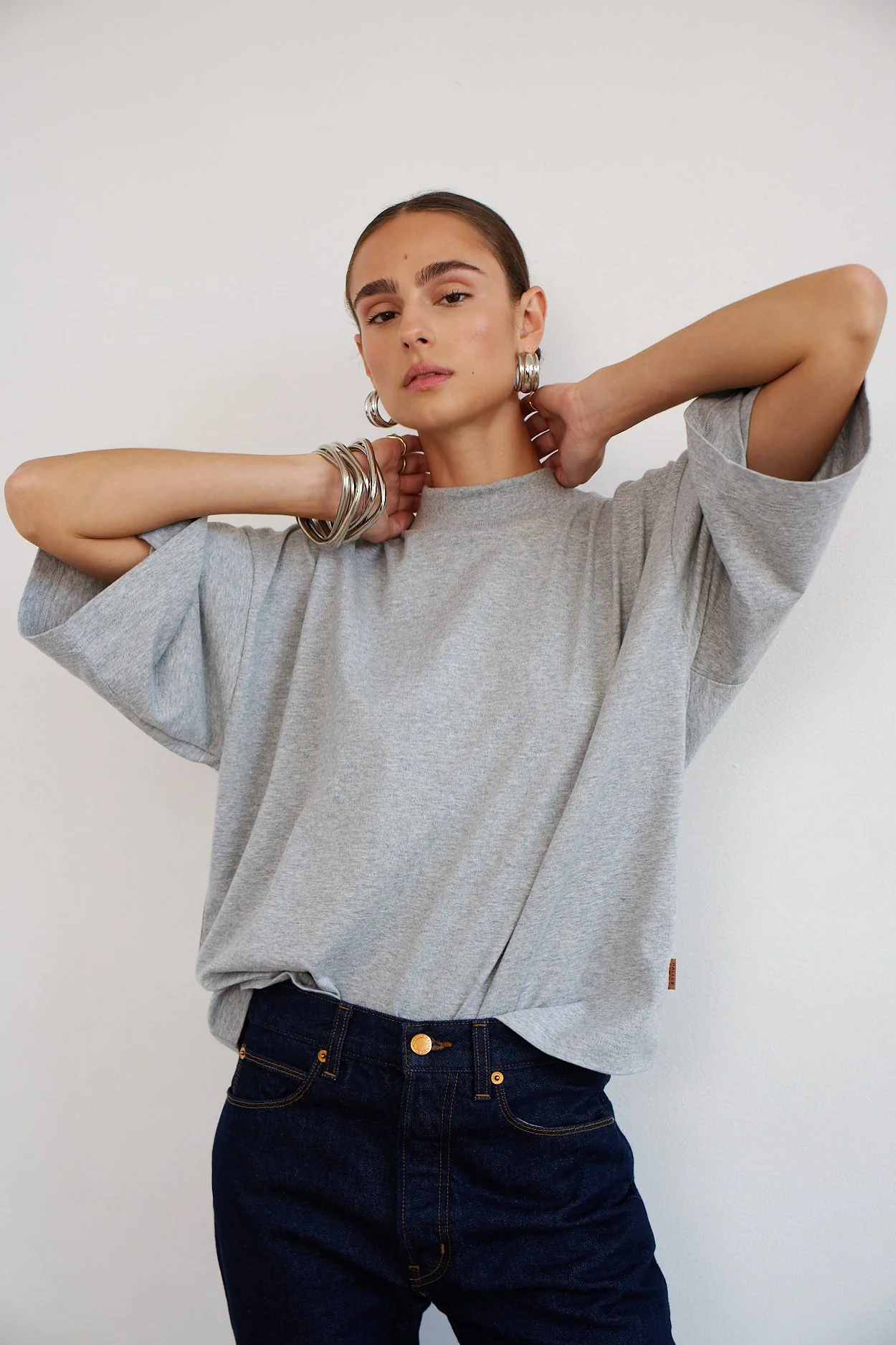 Jamie Haller - The Pitch Tee in Heather Grey - Image 16