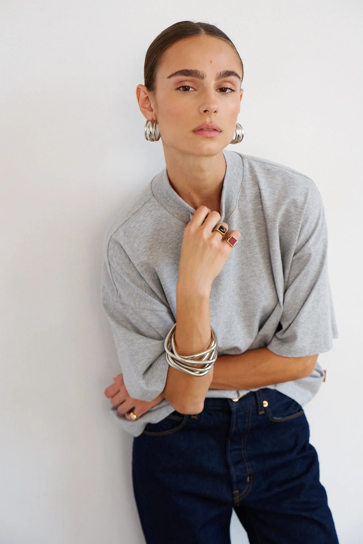 Jamie Haller - The Pitch Tee in Heather Grey - Image 2
