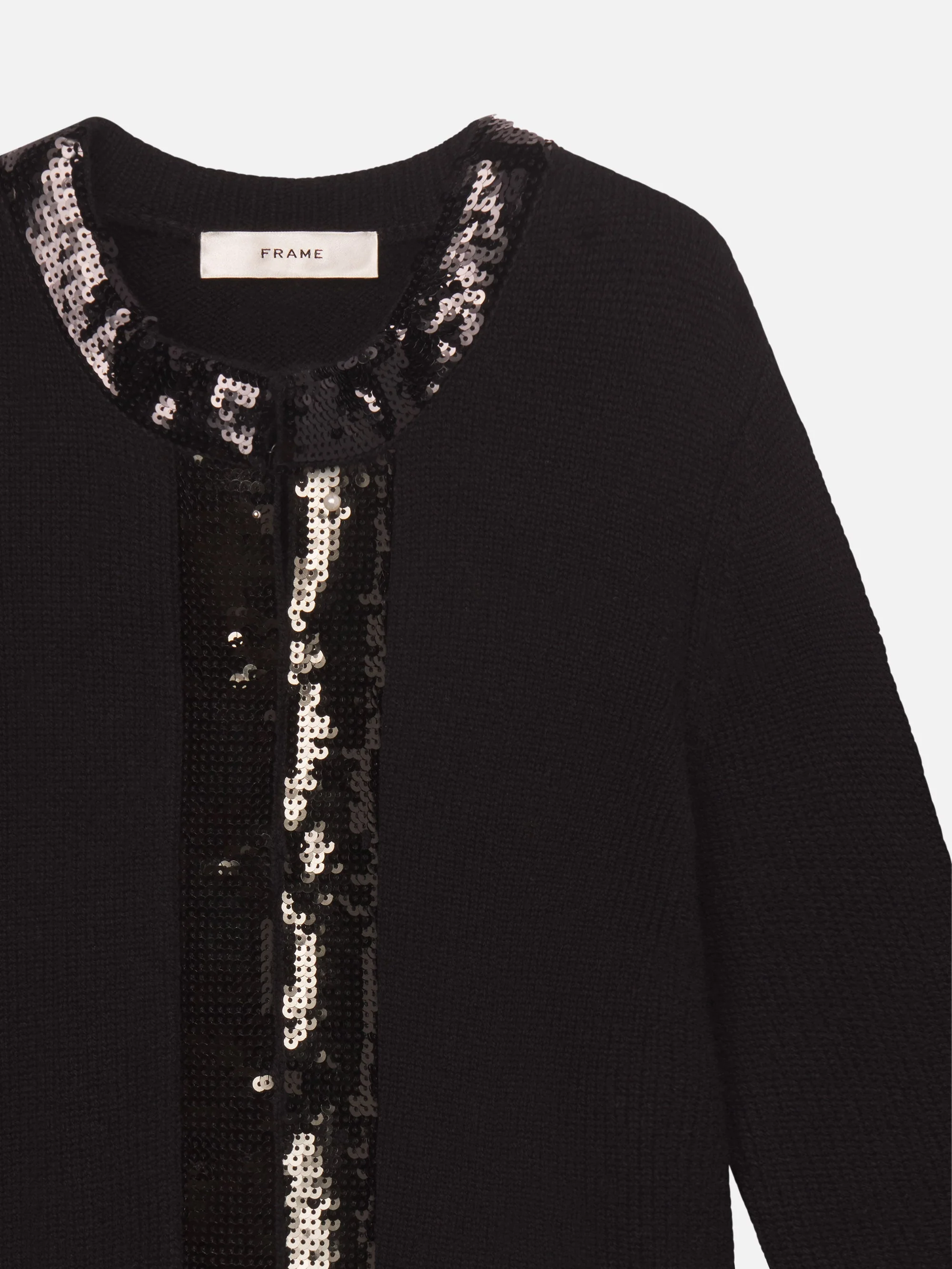 FRAME - The Sequin Trim Cardigan - Image 2