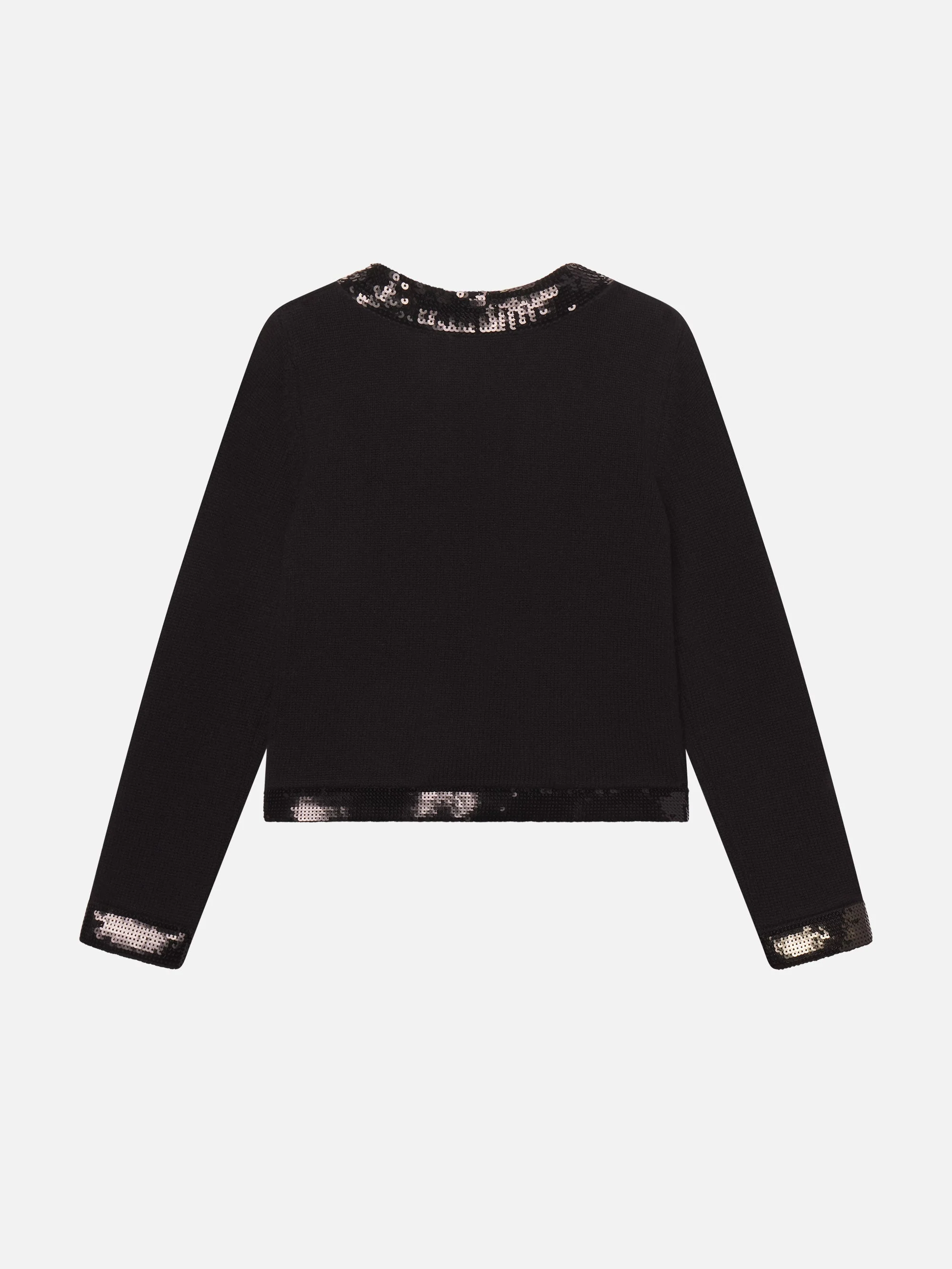 FRAME - The Sequin Trim Cardigan - Image 3