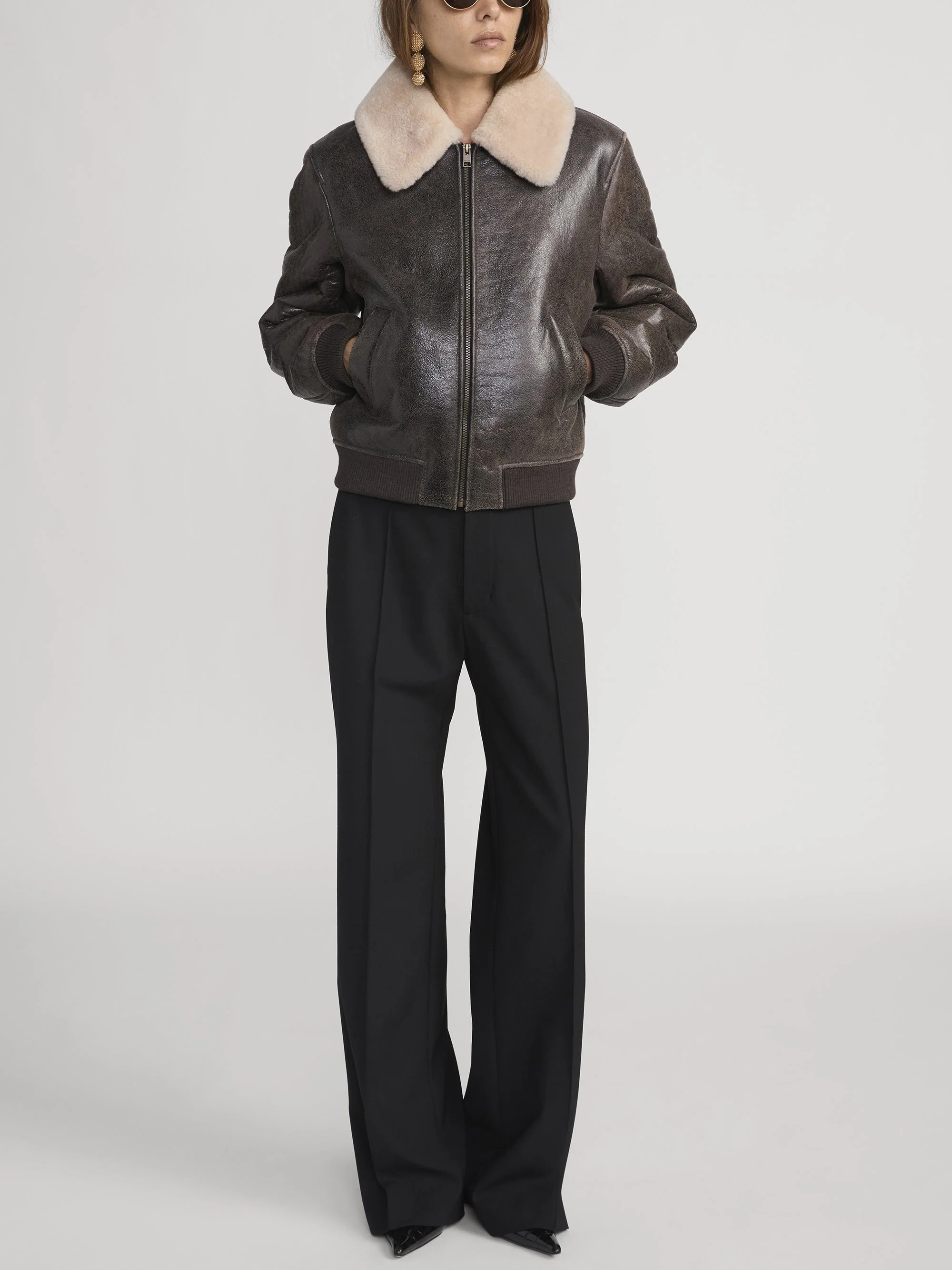FRAME - The Shrunken Shearling Bomber - Image 2
