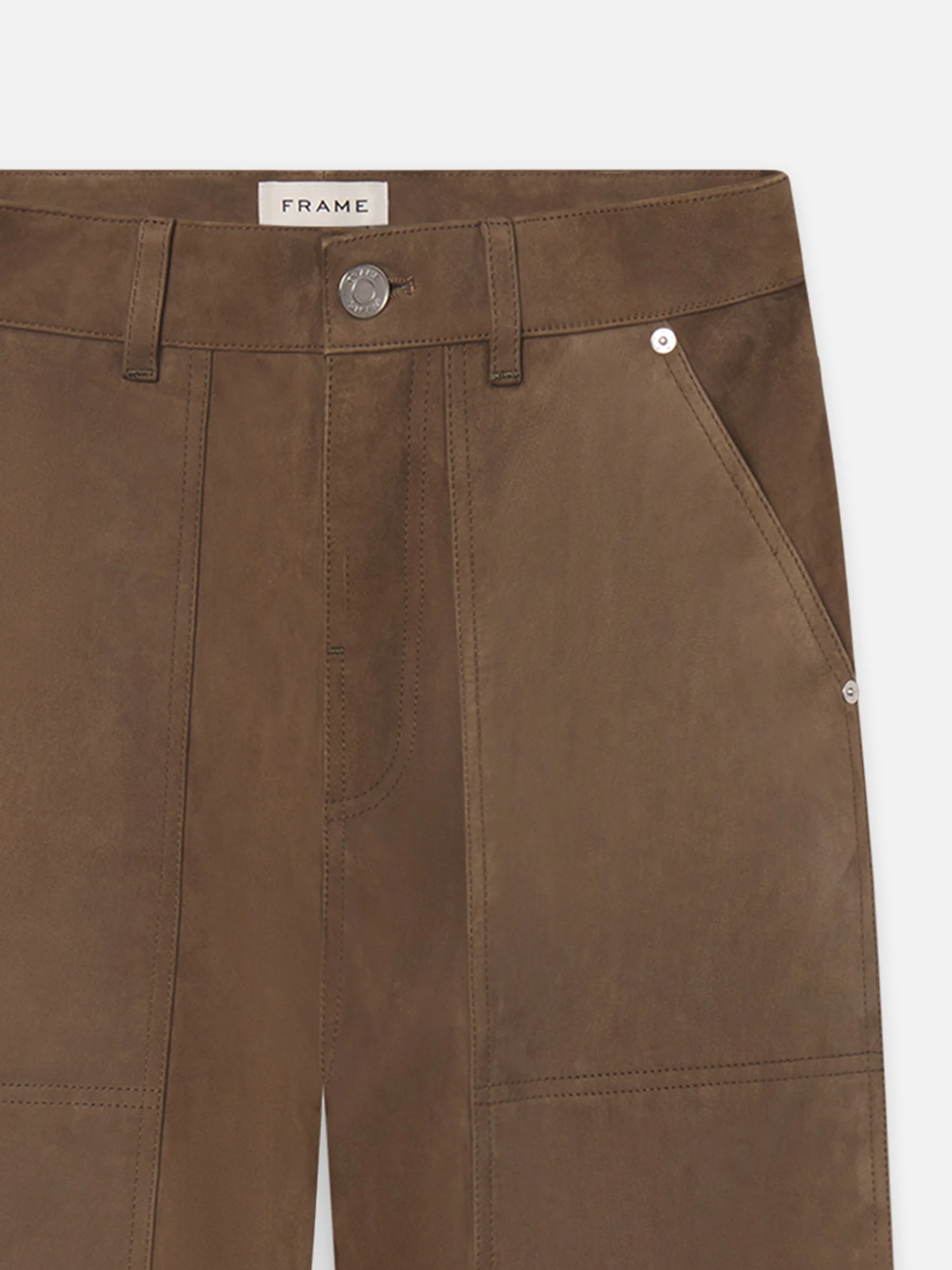 FRAME - The Society Archive Suede Workwear Pants - Image 2
