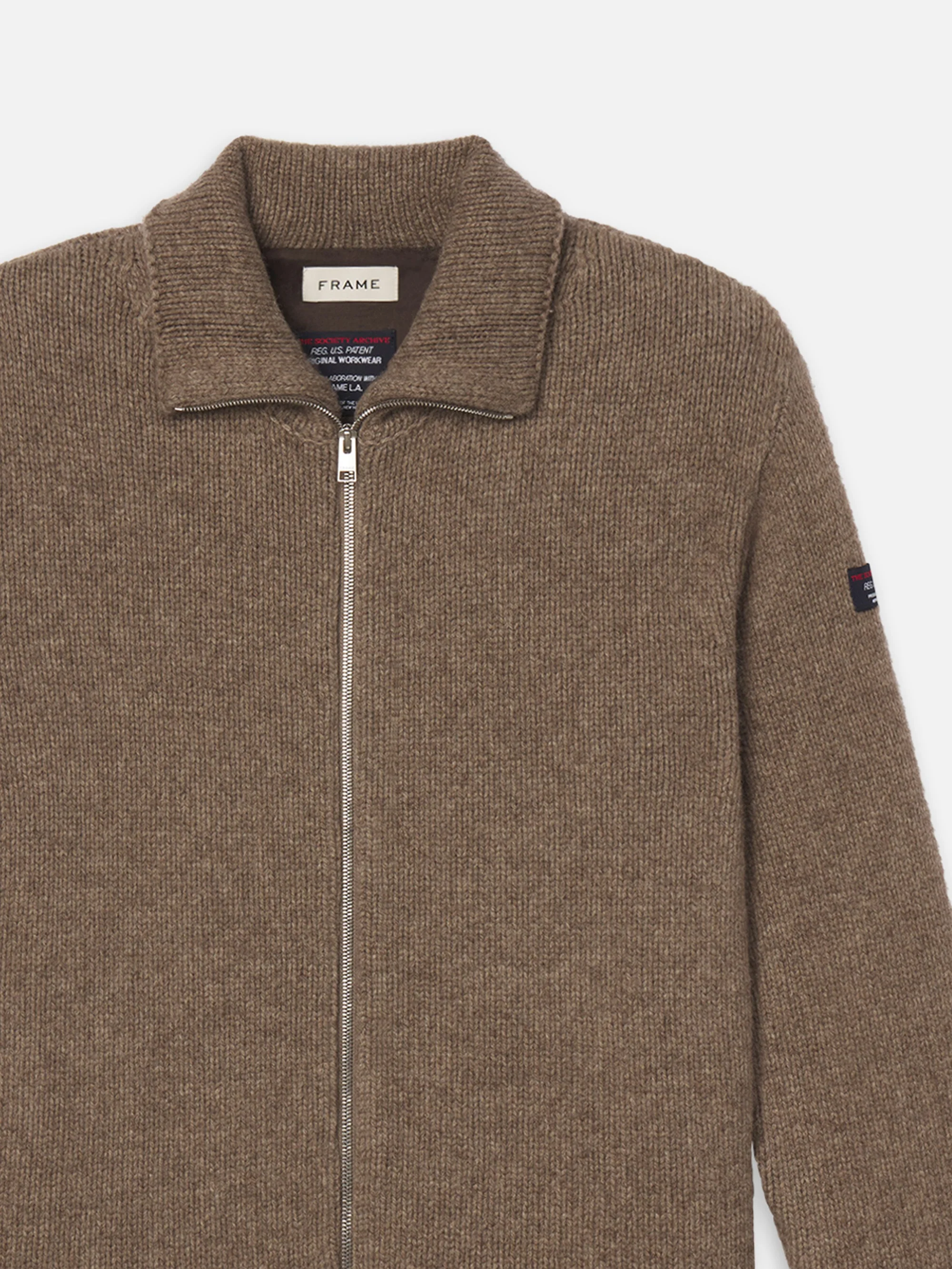 FRAME - The Society Archive Zip - Up Cardigan Sweater - Image 2
