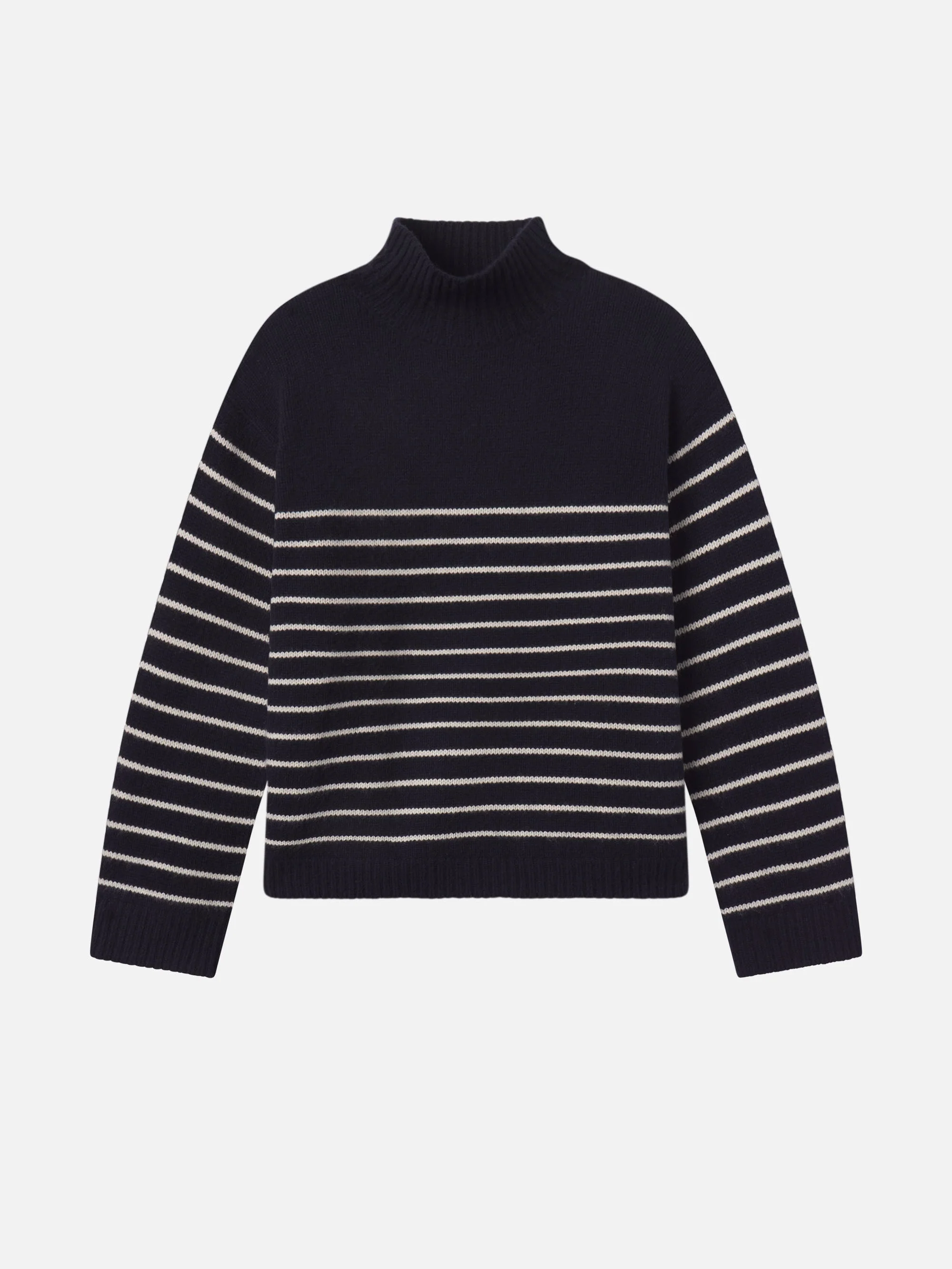 FRAME - The Striped Cashmere Turtleneck